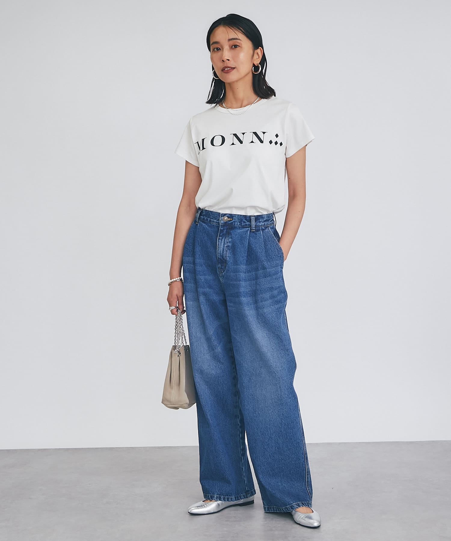 MONN.:.(モン)】ロゴTシャツ | RIVE DROITE(リヴドロワ