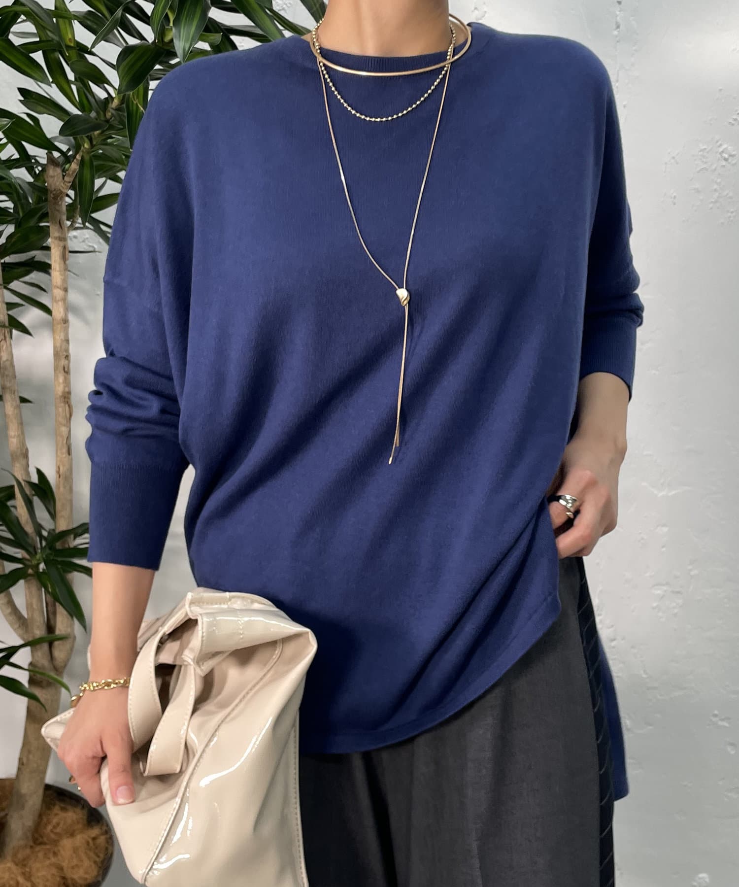 Jena　espace merveilleux(ジェナ　エスパスメルヴェイユ) ウール混リラックスニット