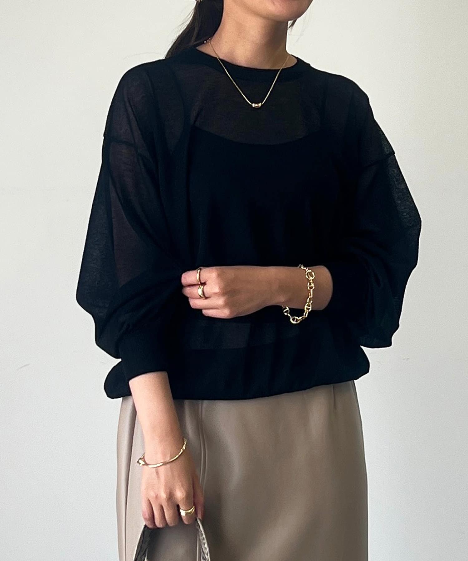 un dix cors(アンディコール) ハイゲージシアーニット