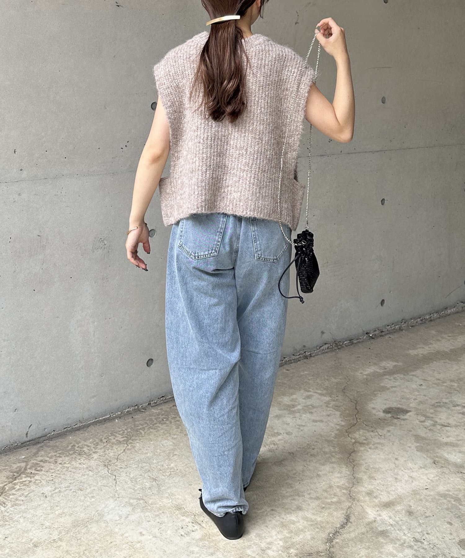 Thevon.(ゼヴォン) ショート丈ニットベスト