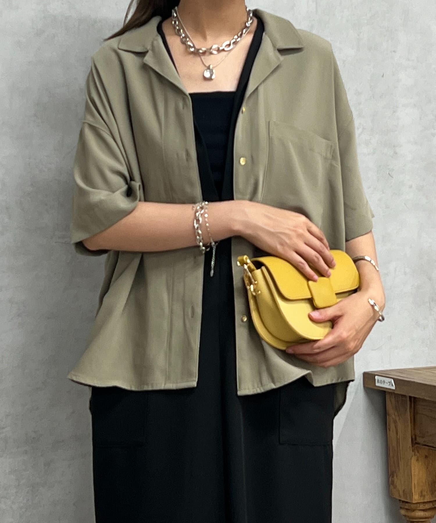 un dix cors(アンディコール) ヴィンテージクロス開襟シャツ