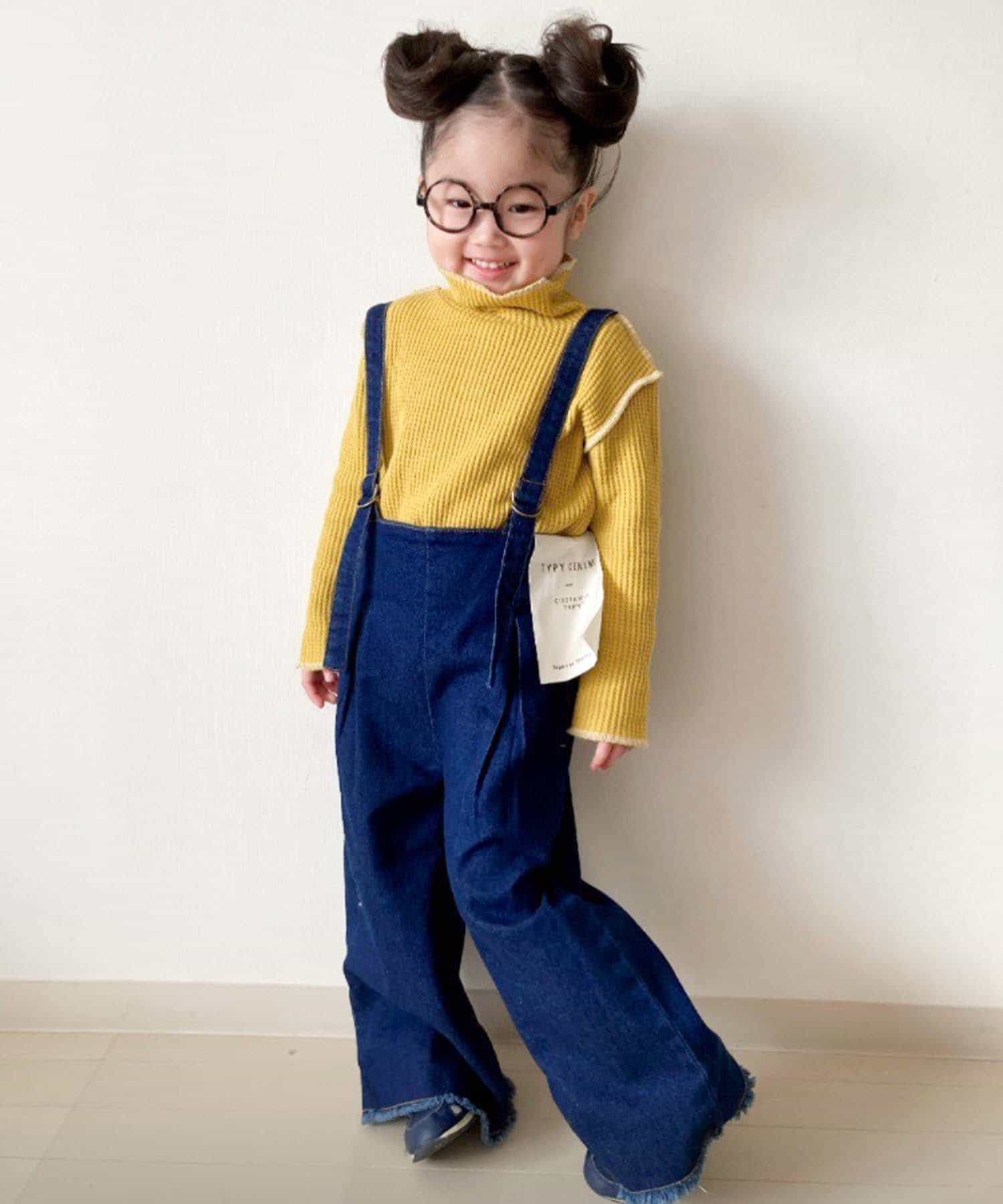 CIAOPANIC TYPY】あったかデニムハイウエストサロペットパンツ