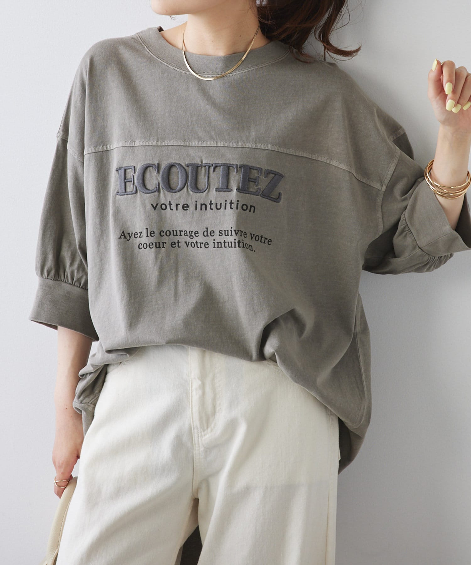 PUAL CE CIN(ピュアルセシン) 【2023AW・WEB限定】シリコン刺繍Tシャツ