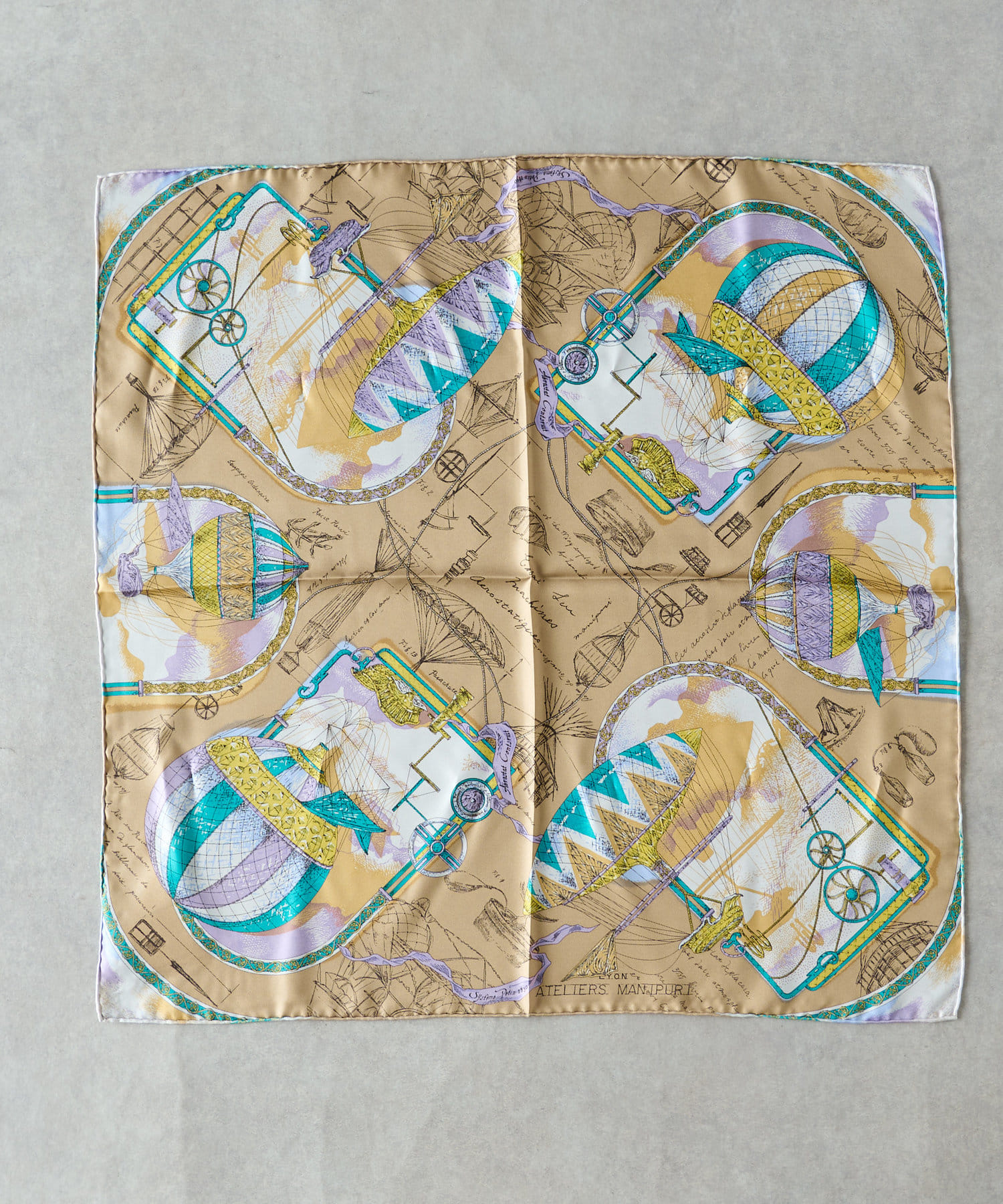マニプリ　manipuri バルーンスカーフ　美品 シルクスカーフ88＞モニュメントバルーン – manipuri