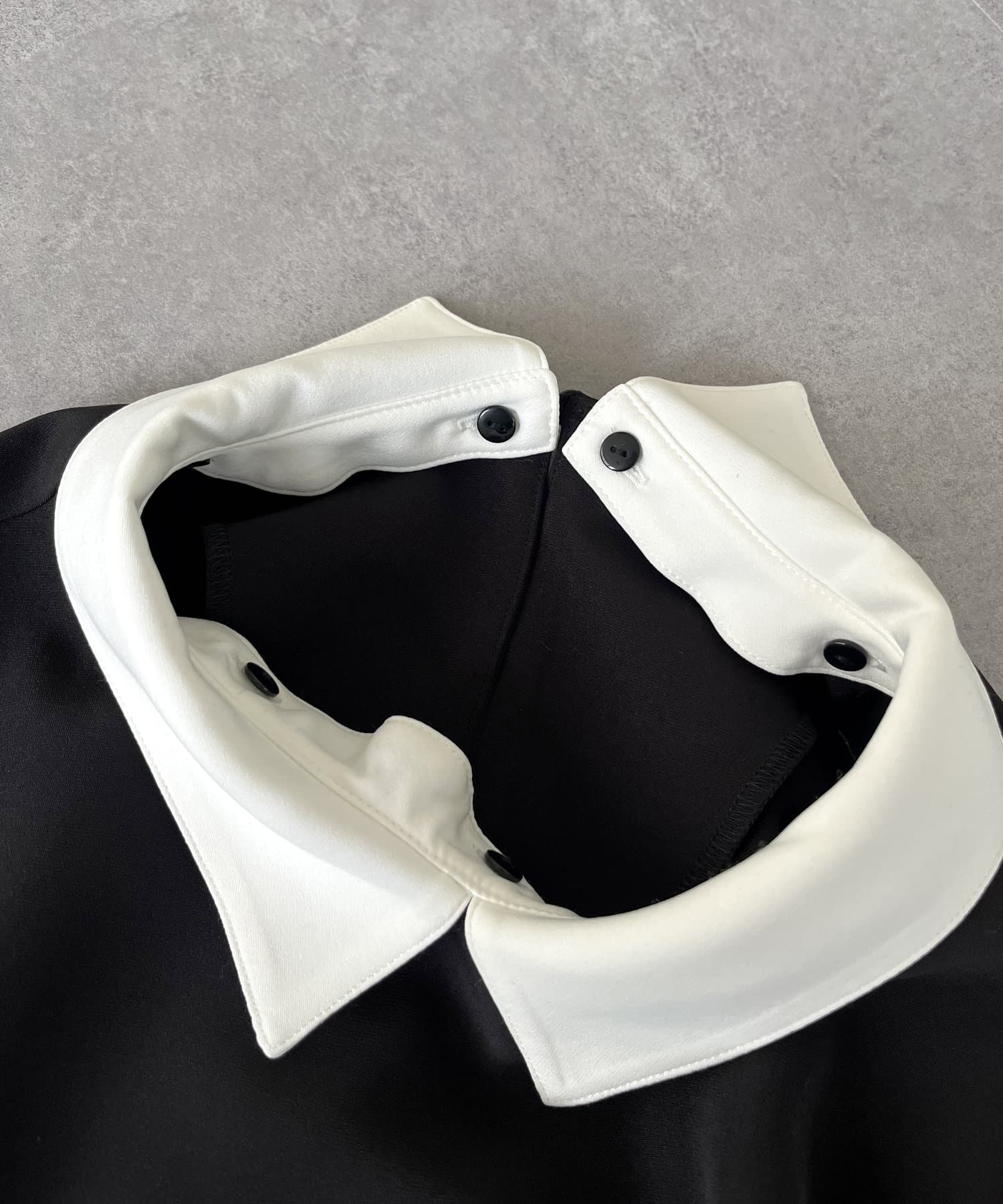 prose verse(プロズヴェール) 【襟の取り外し可能】2WAY白襟ペプラムブラウス