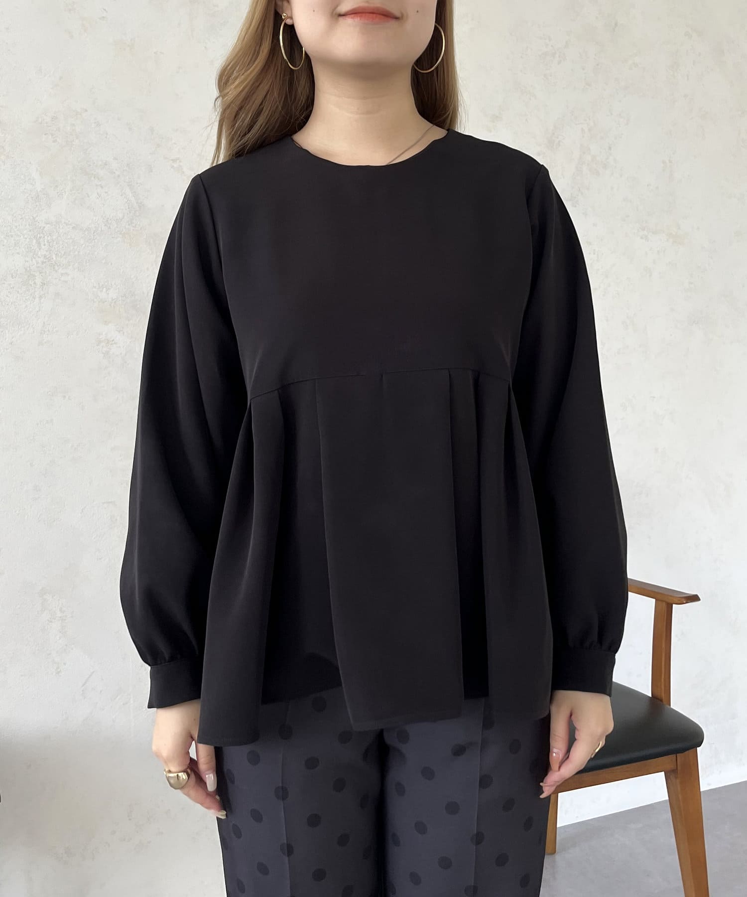 prose verse(プロズヴェール) 【襟の取り外し可能】2WAY白襟ペプラムブラウス