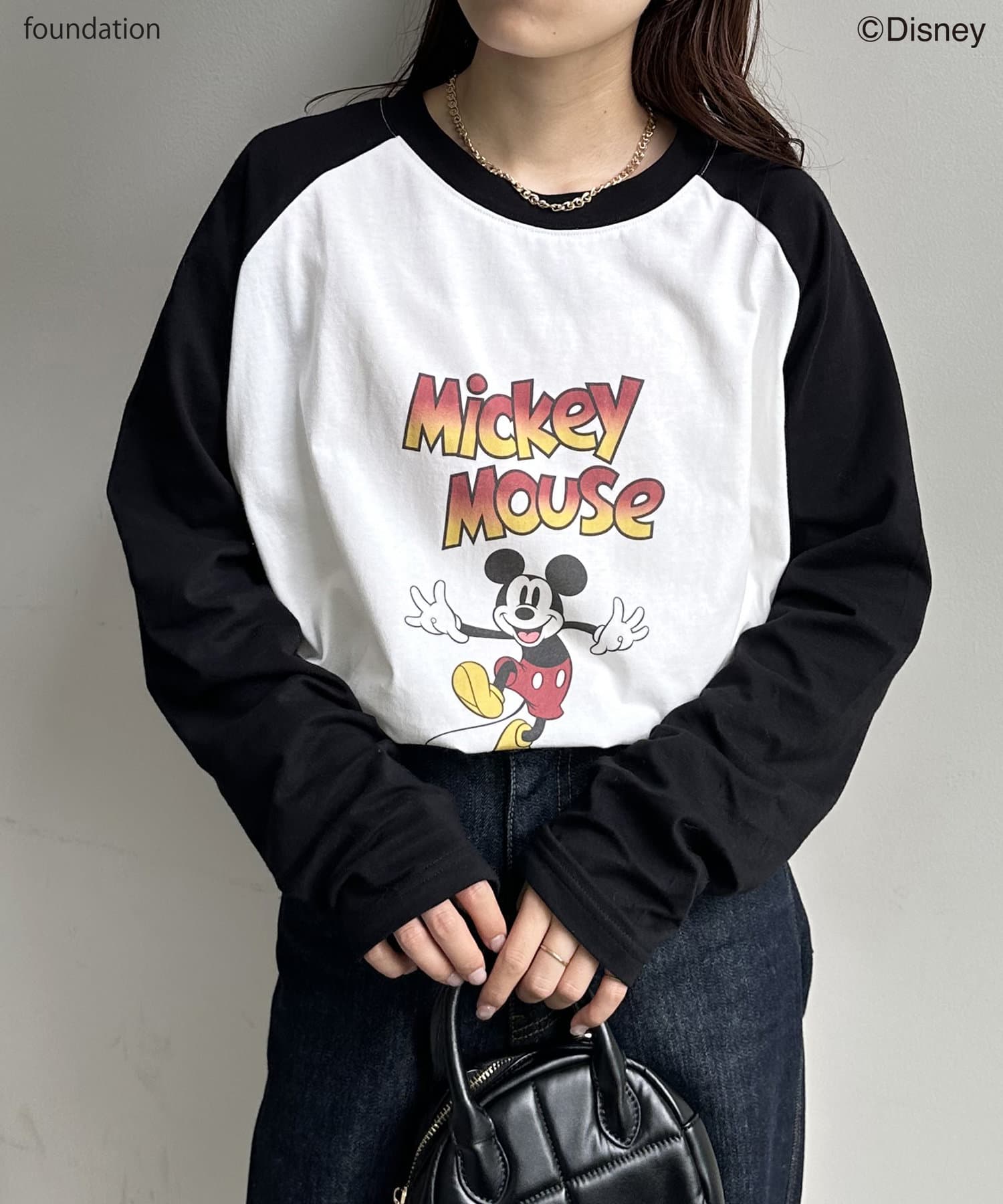 Disney/ヴィンテージスタイルラグランロングスリーブTシャツ | Discoat