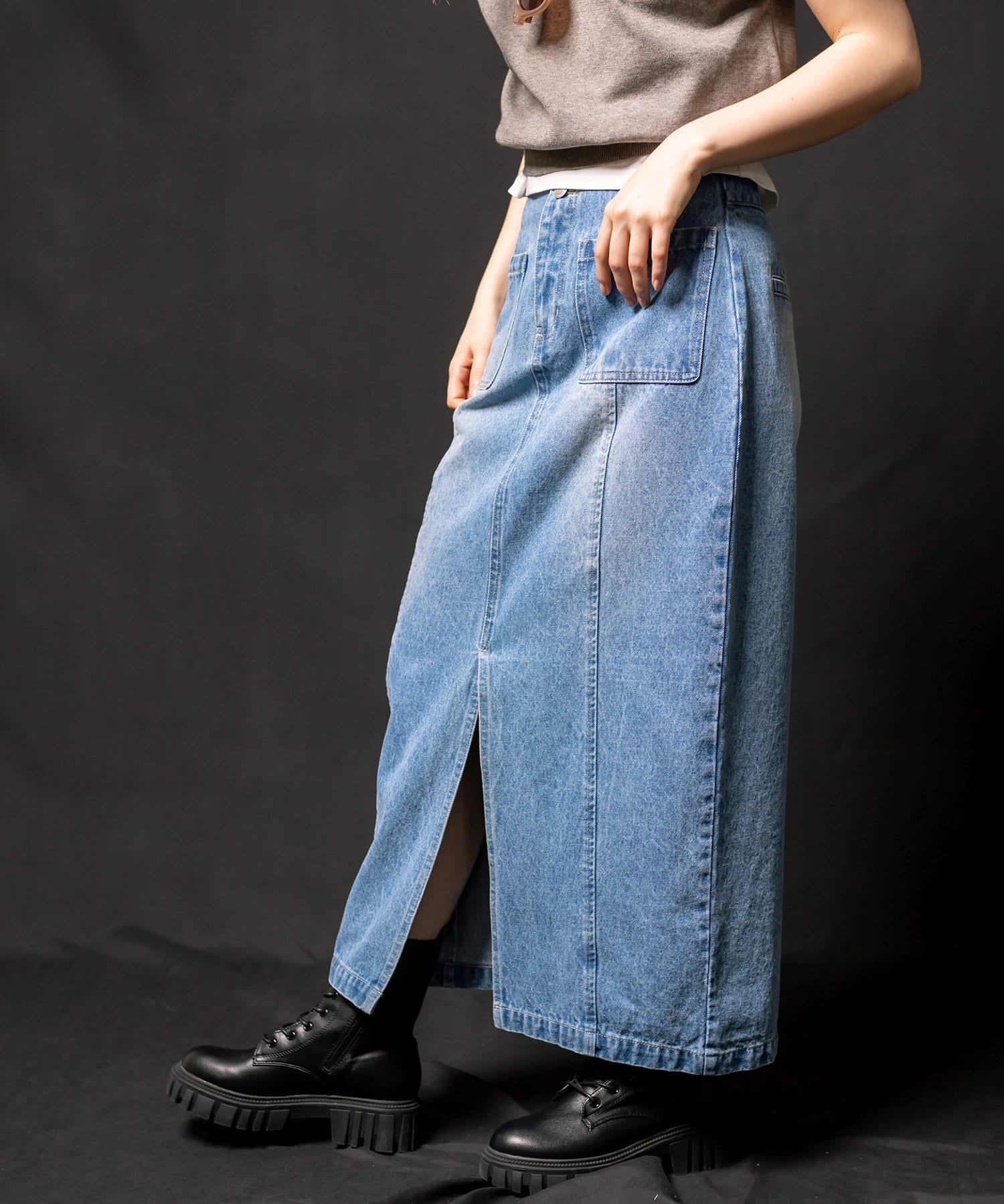 未使用級♡美品/バーバリーロンドン　デニムロングスカート　内側チェック　15号 2025年最新】バーバリーチェックスカートの人気アイテム - メルカリ