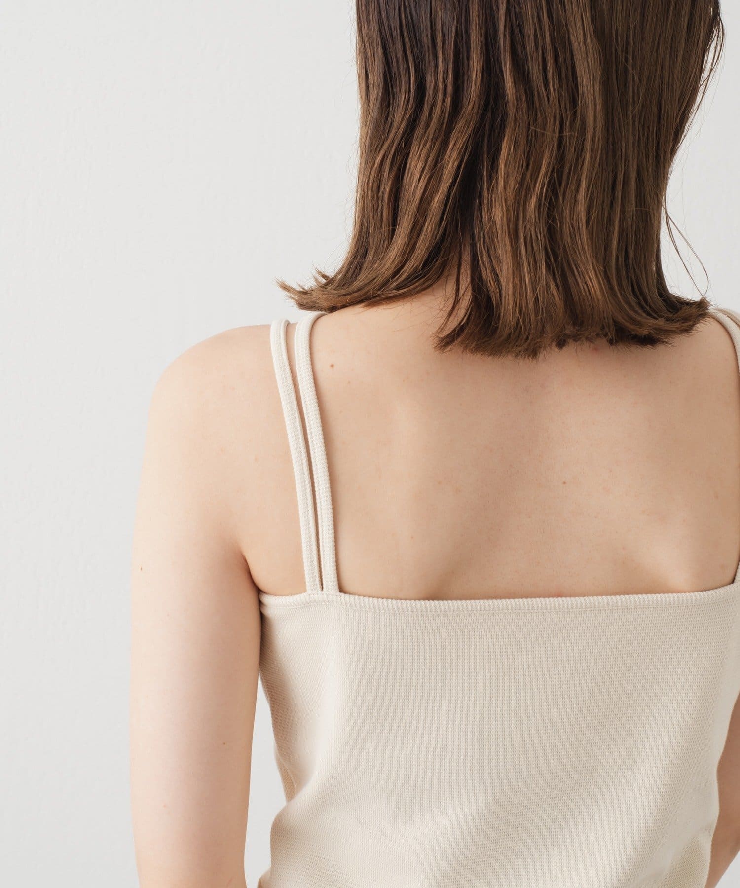 Kastane(カスタネ) 【新色追加/2サイズ展開】カップ付ストレッチコットン紐キャミ