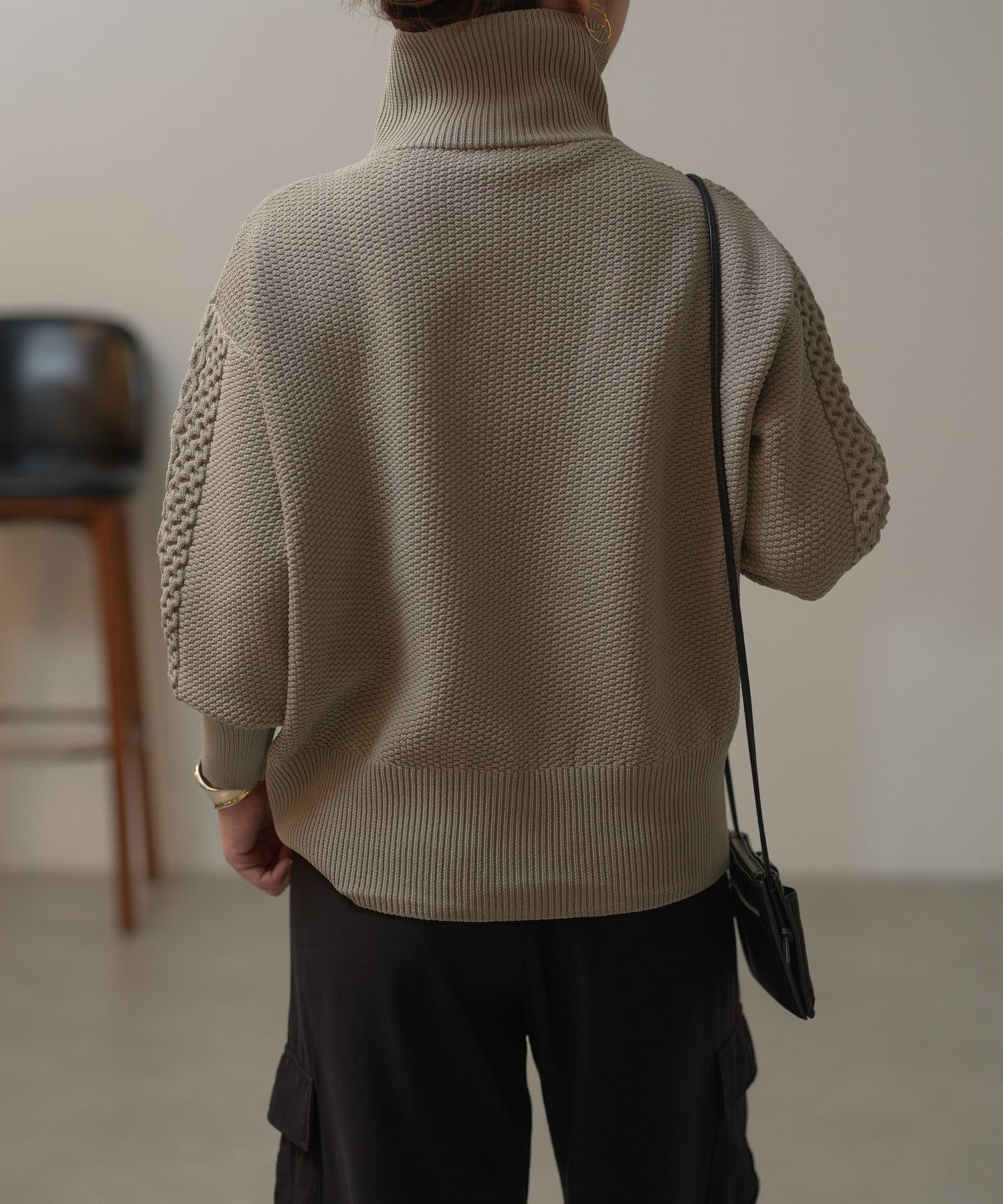 Jena　espace merveilleux(ジェナ　エスパスメルヴェイユ) ハーフジップニット