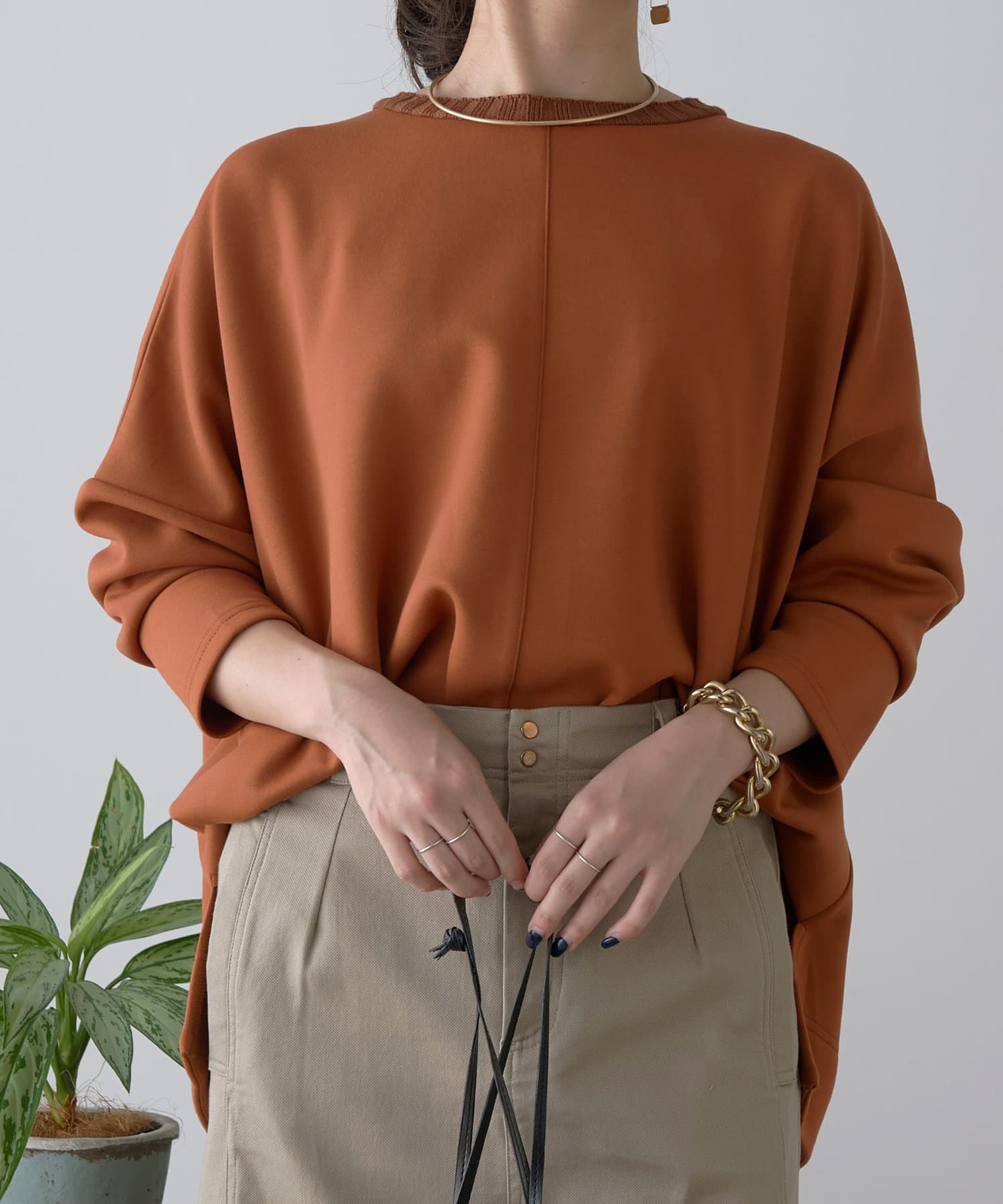 Jena　espace merveilleux(ジェナ　エスパスメルヴェイユ) バック畦ポンチョカットソー