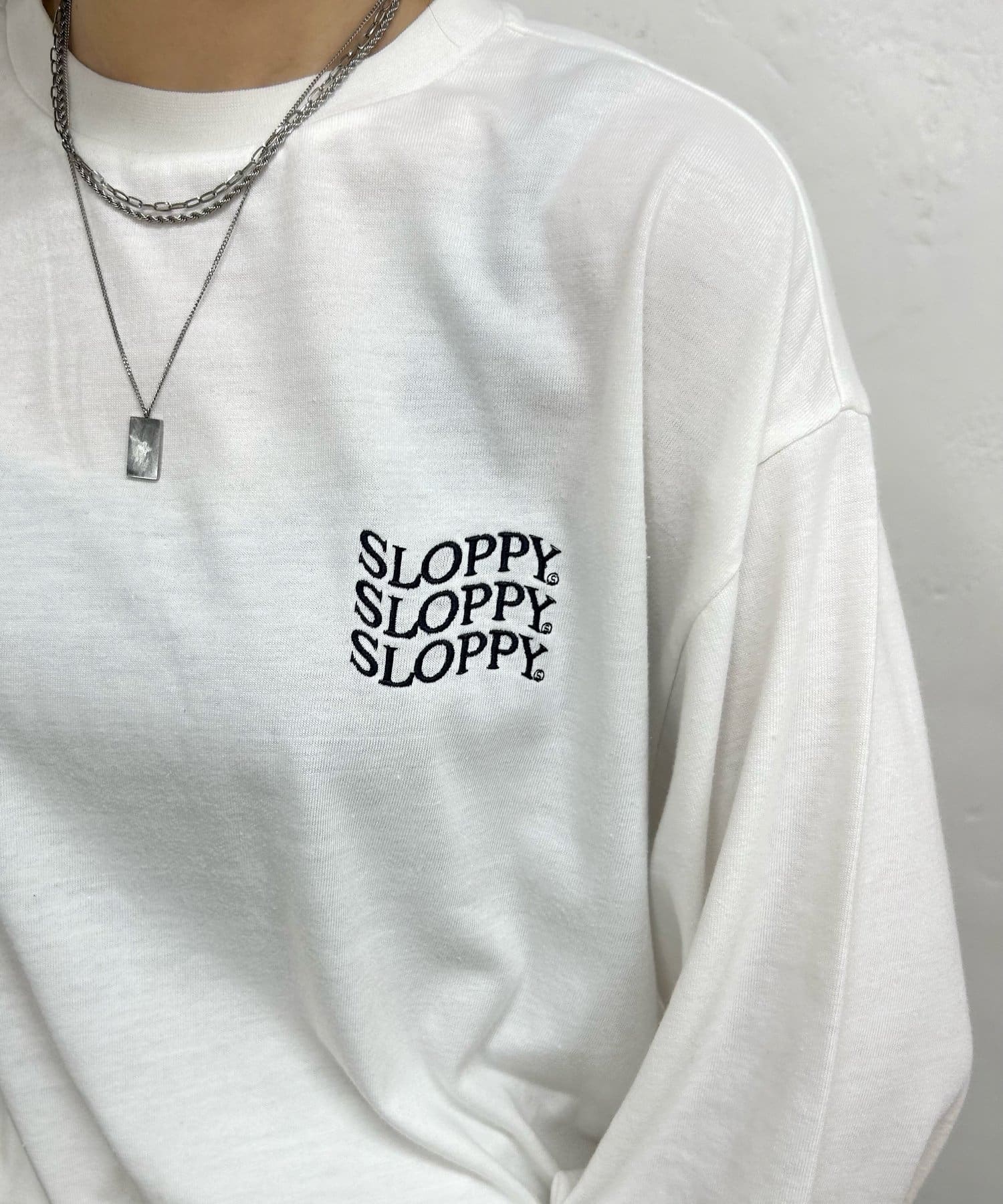 WEB限定》【SLOPPY/スロッピー】刺繍ロゴビッグロンT | WHO'S WHO 