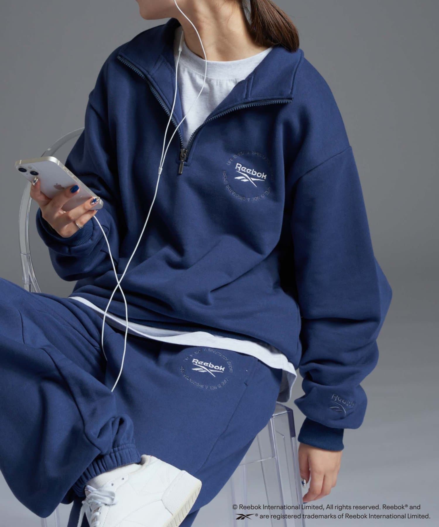 WEB限定】【Reebok × CIAOPANIC TYPY】 ハーフジップスウェット-