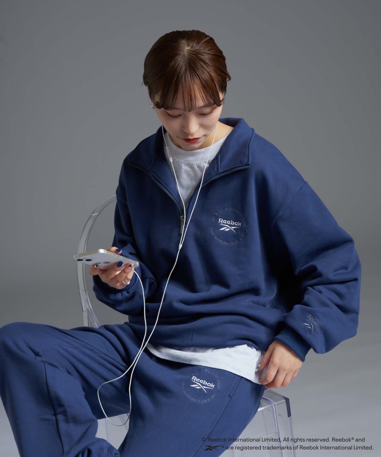 WEB限定】【Reebok × CIAOPANIC TYPY】 ハーフジップスウェット-