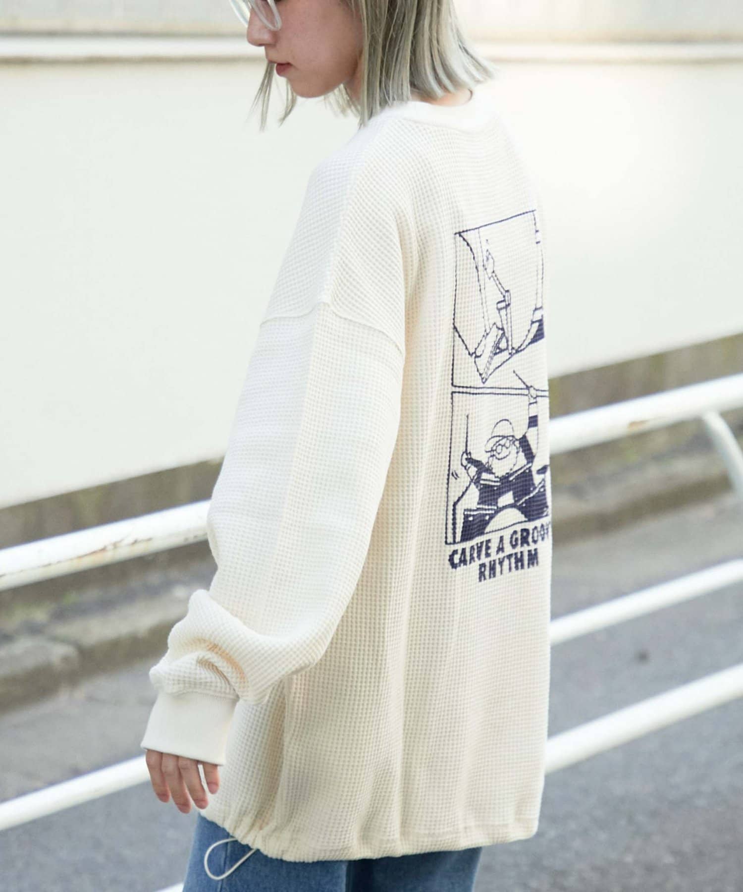 ワンポイント刺繍バックプリントワッフルロンTee | CIAOPANIC TYPY(チャオパニックティピー)レディース | PAL  CLOSET(パルクローゼット) - パルグループ公式ファッション通販サイト