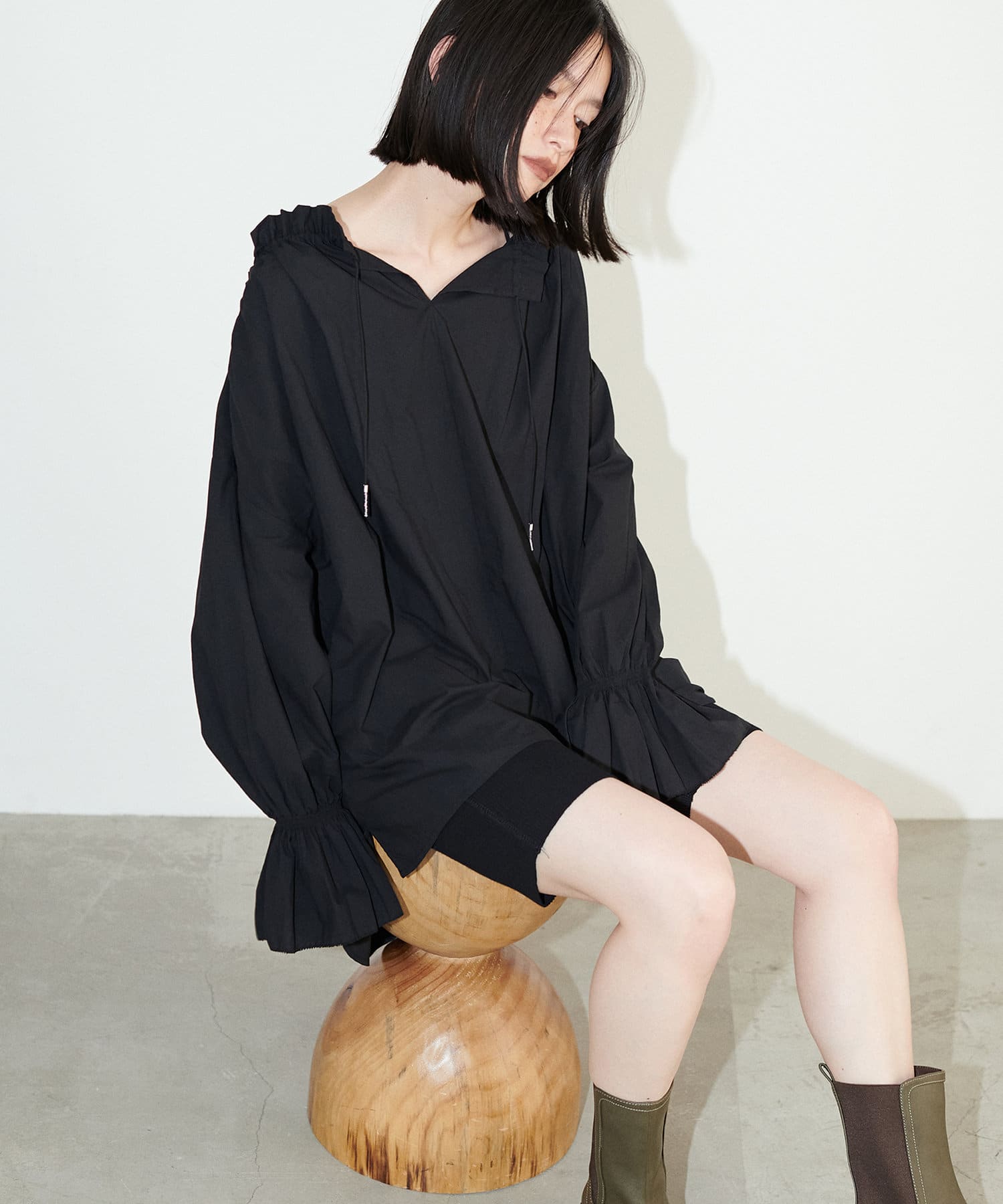 LARUTA(ラルータ) たっぷりギャザー2WAYブラウス