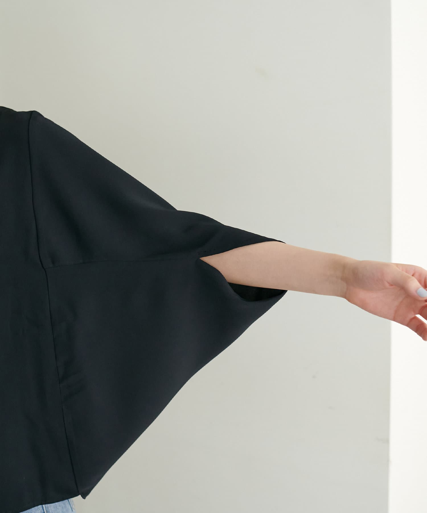 LARUTA(ラルータ) ウォッシャブルポンチョブラウス