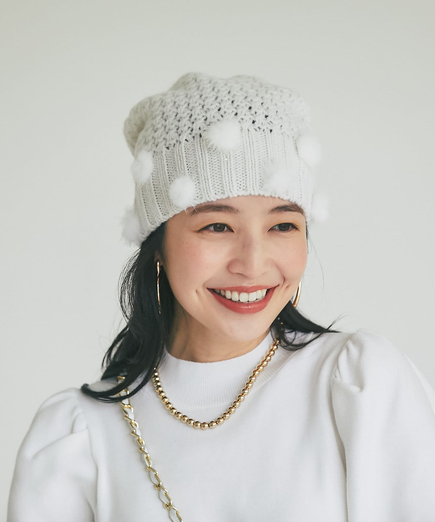 ロベルタP】FOXミニポンポンウール帽 | La boutique BonBon(ラブ