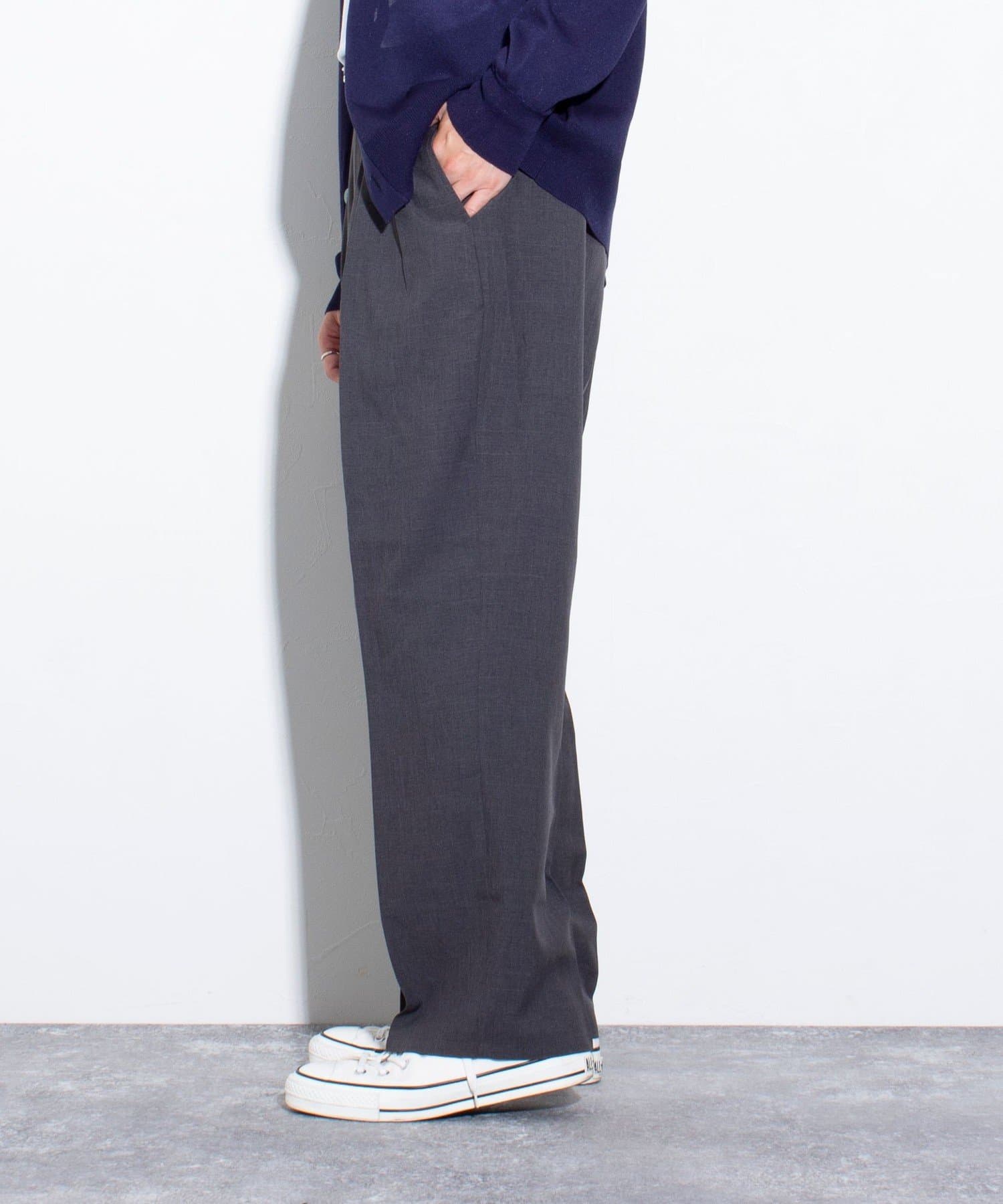 FREDY & GLOSTER(フレディ アンド グロスター) 【GLOSTER】シャンブレーエステル ツータックスラックス