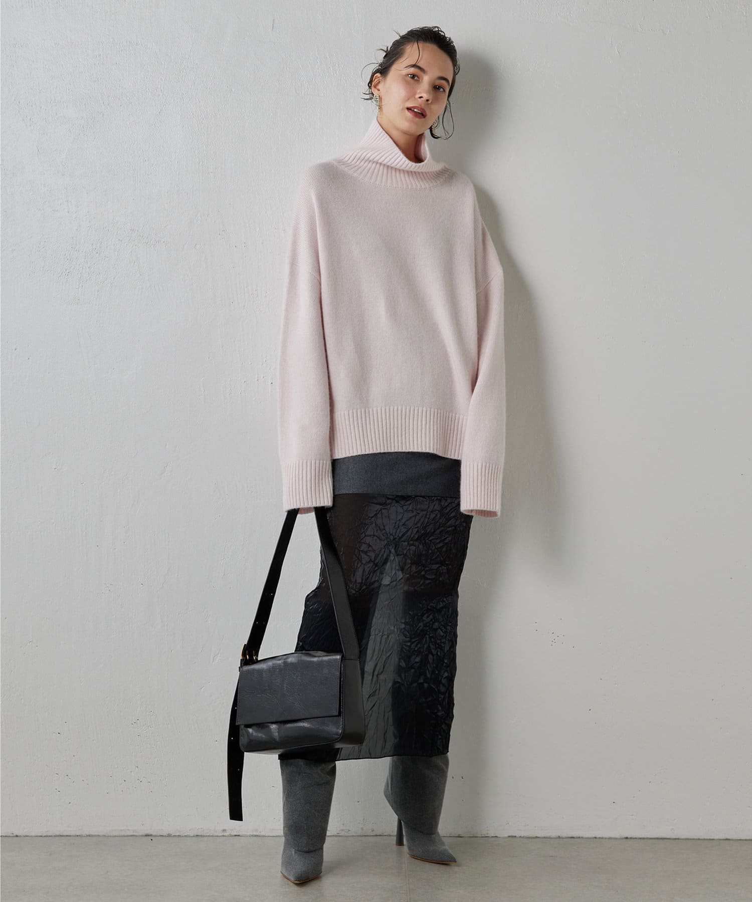 whim gazette フラノスカート　ブラックストライプ　36サイズ whim gazette フラノスカート ブラックストライプ 36サイズ