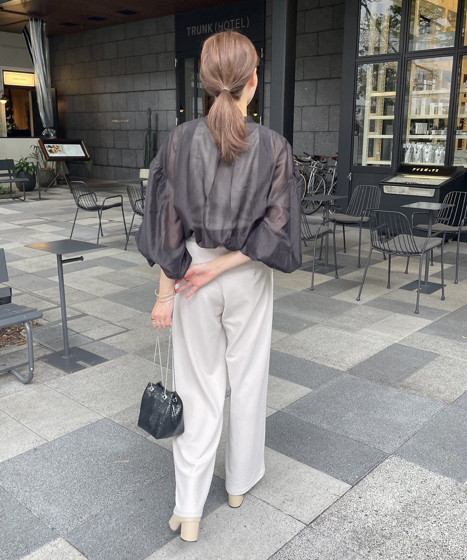 NICE CLAUP / OLIVE des OLIVE OUTLET(ナイスクラップ  / オリーブ デ オリーブ アウトレット) 【misato's pick up】大人シアーシャツ