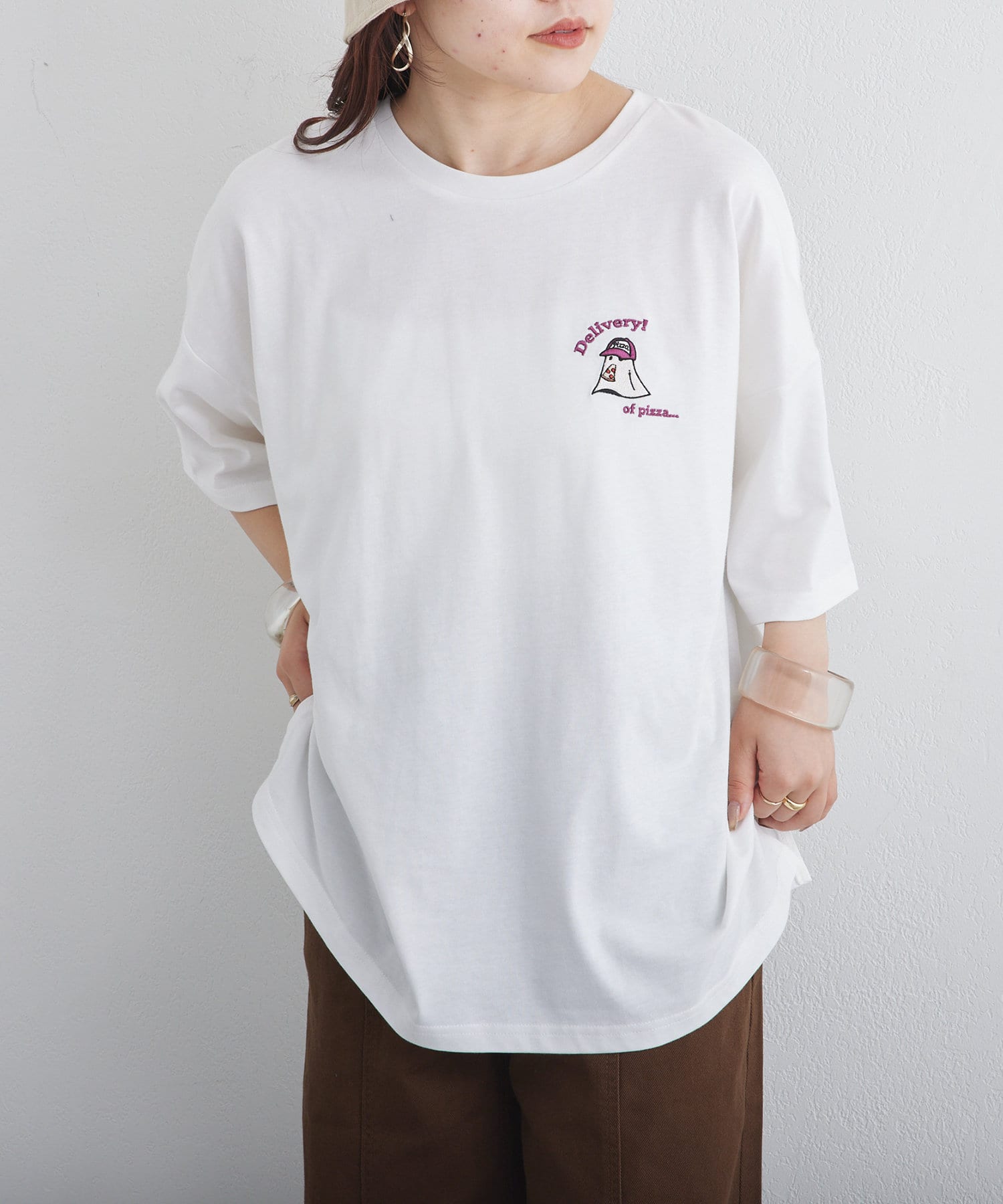 人気シリーズ】ピザ屋オバケプリントTシャツ | NICE CLAUP OUTLET(ナイ