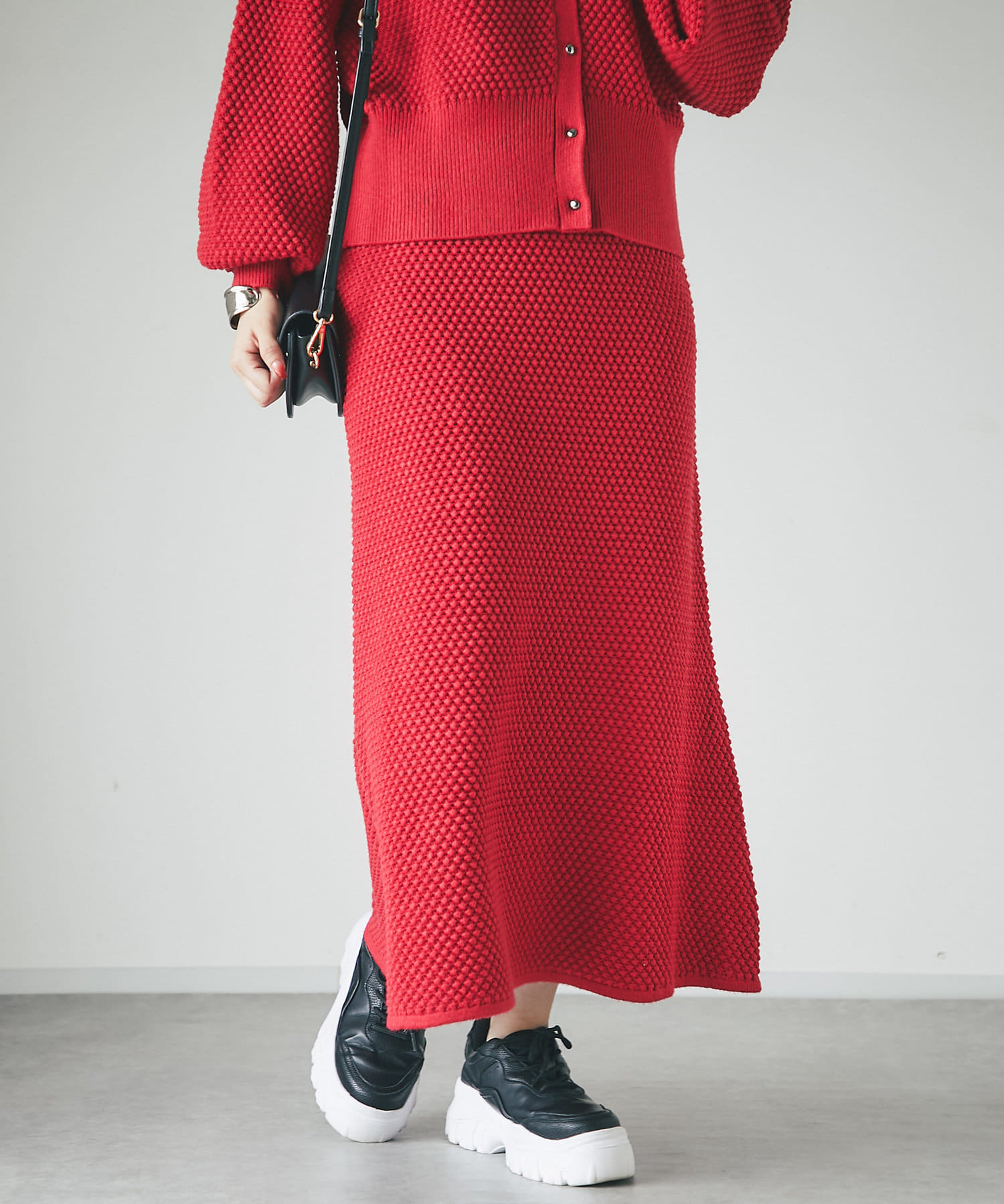 un dix cors(アンディコール) 【WEB限定】モダールヤーンロングスカート