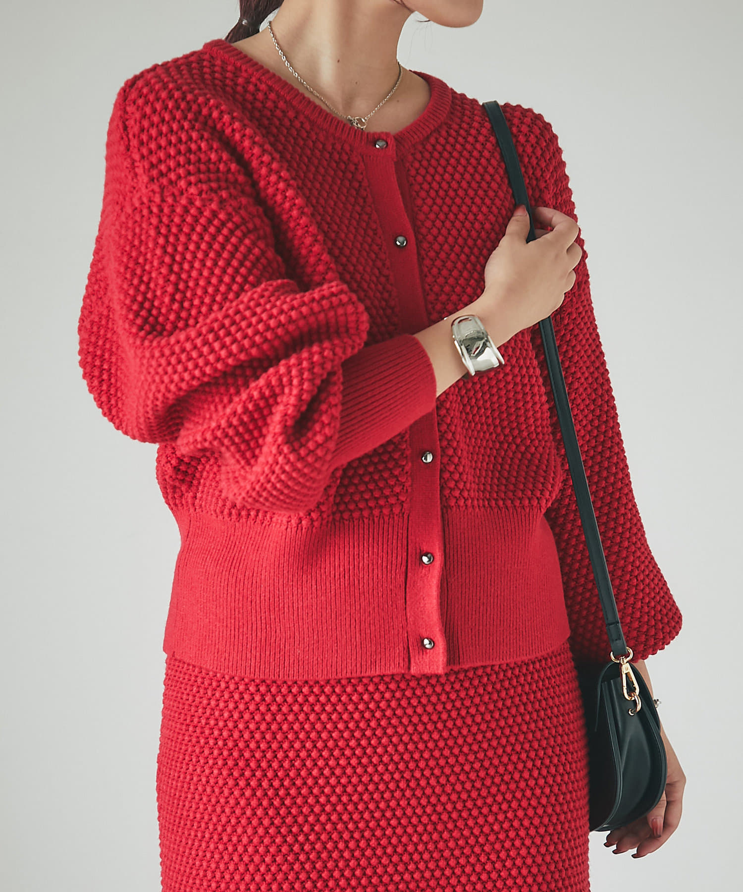 un dix cors(アンディコール) 【WEB限定】モダールヤーンショートカーディガン