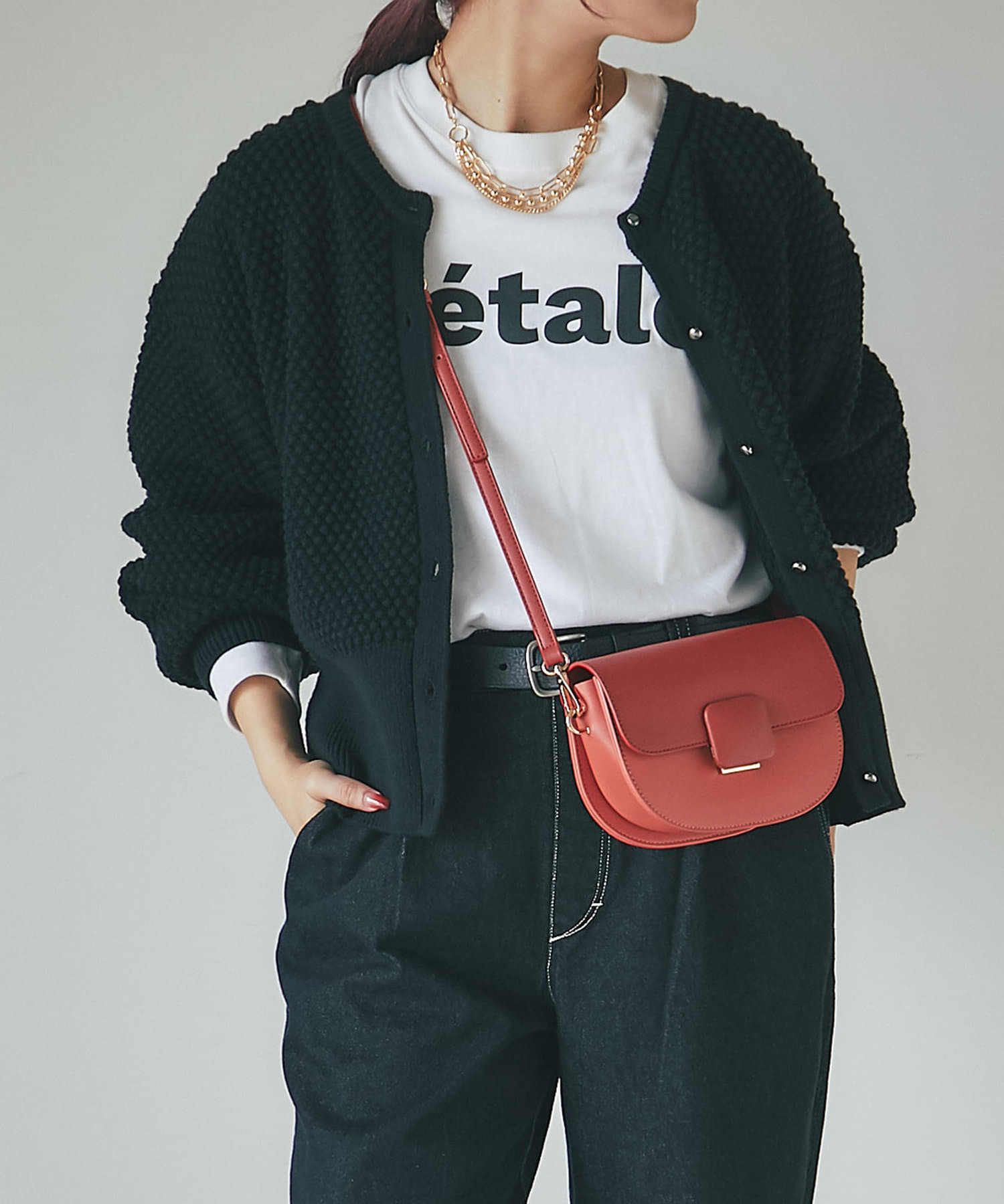 un dix cors(アンディコール) 【WEB限定】モダールヤーンショートカーディガン