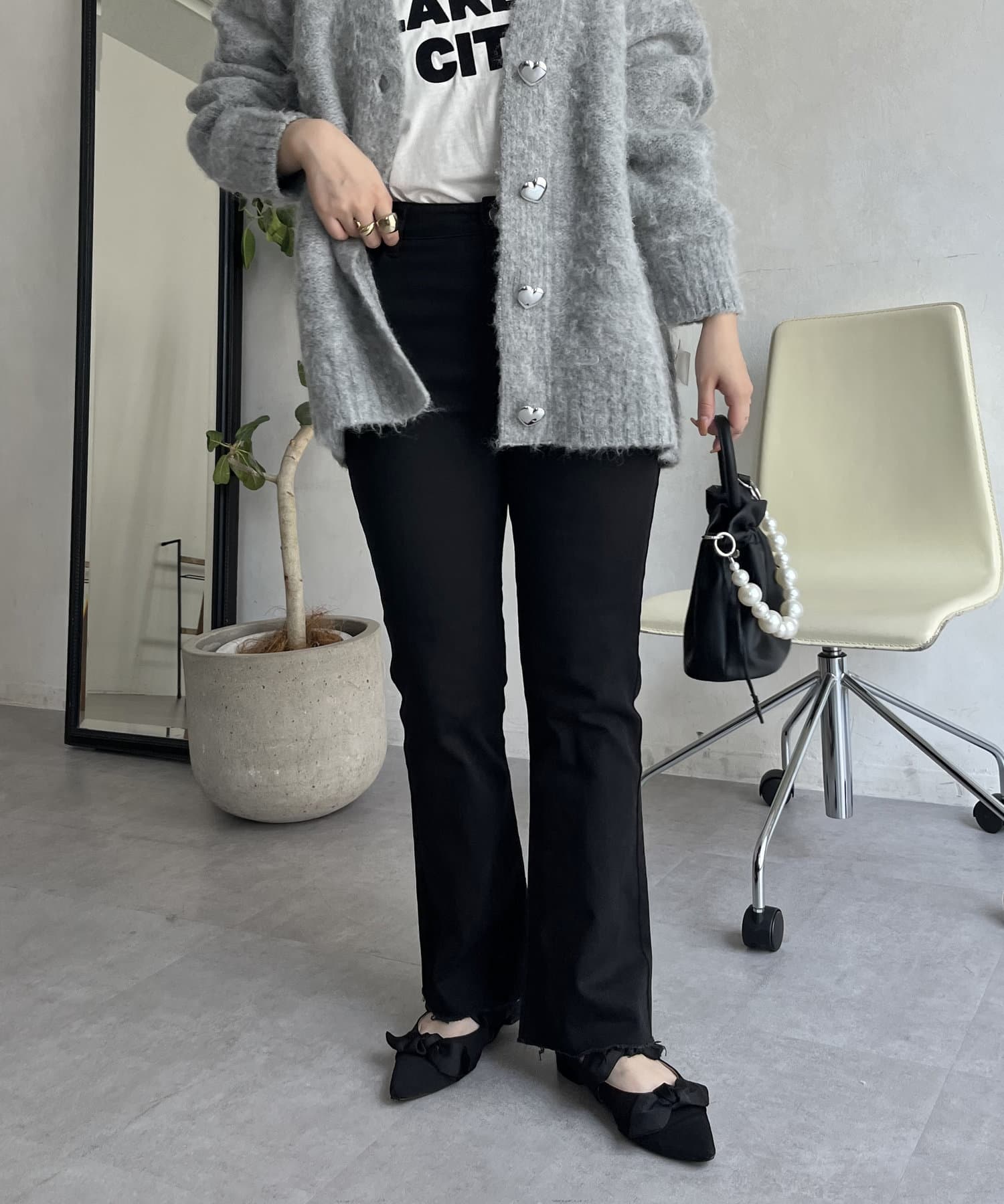 prose verse(プロズヴェール) ストレッチツイルフレアパンツ