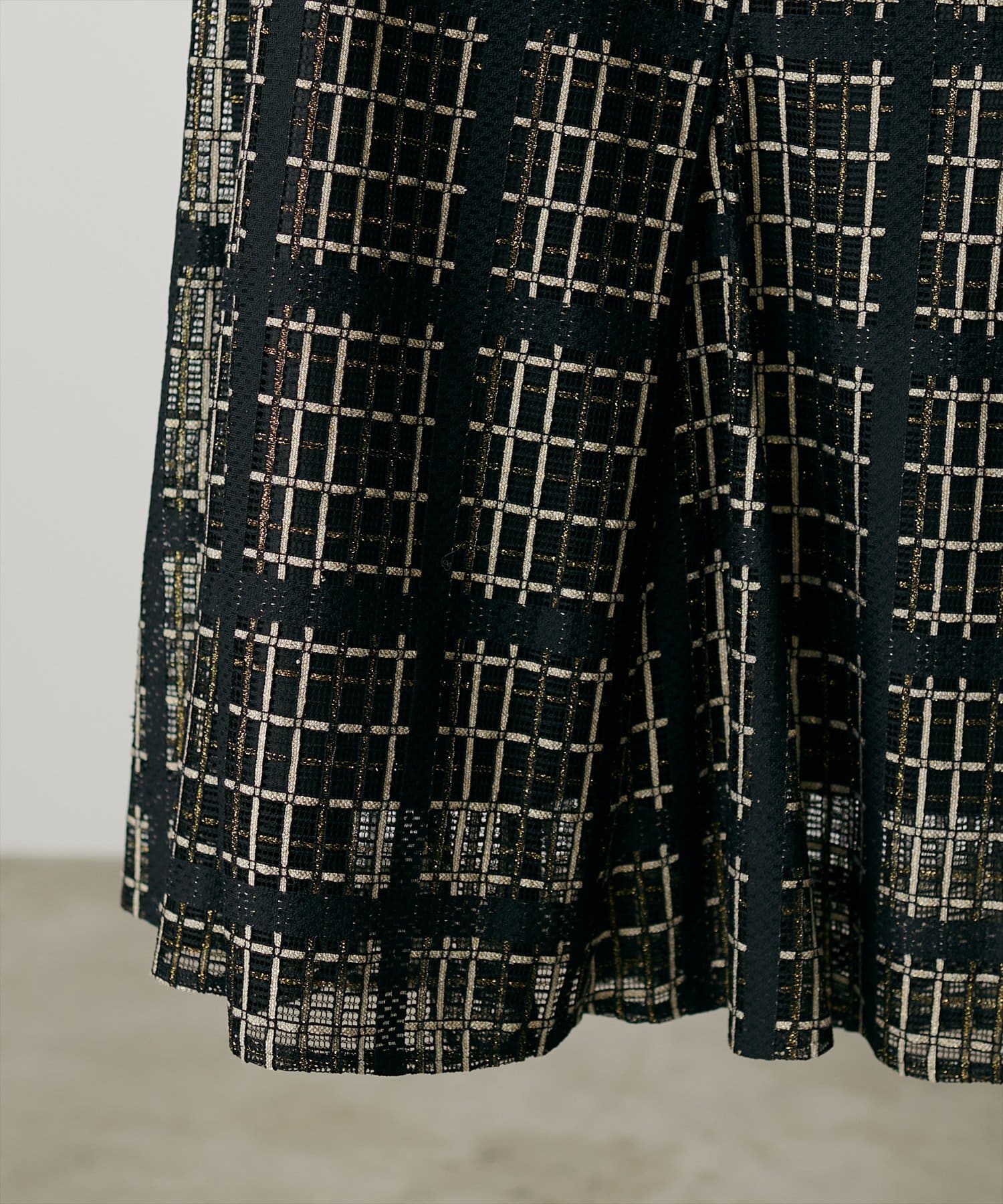 natural couture(ナチュラルクチュール) ツイード風シアーチェックスカート