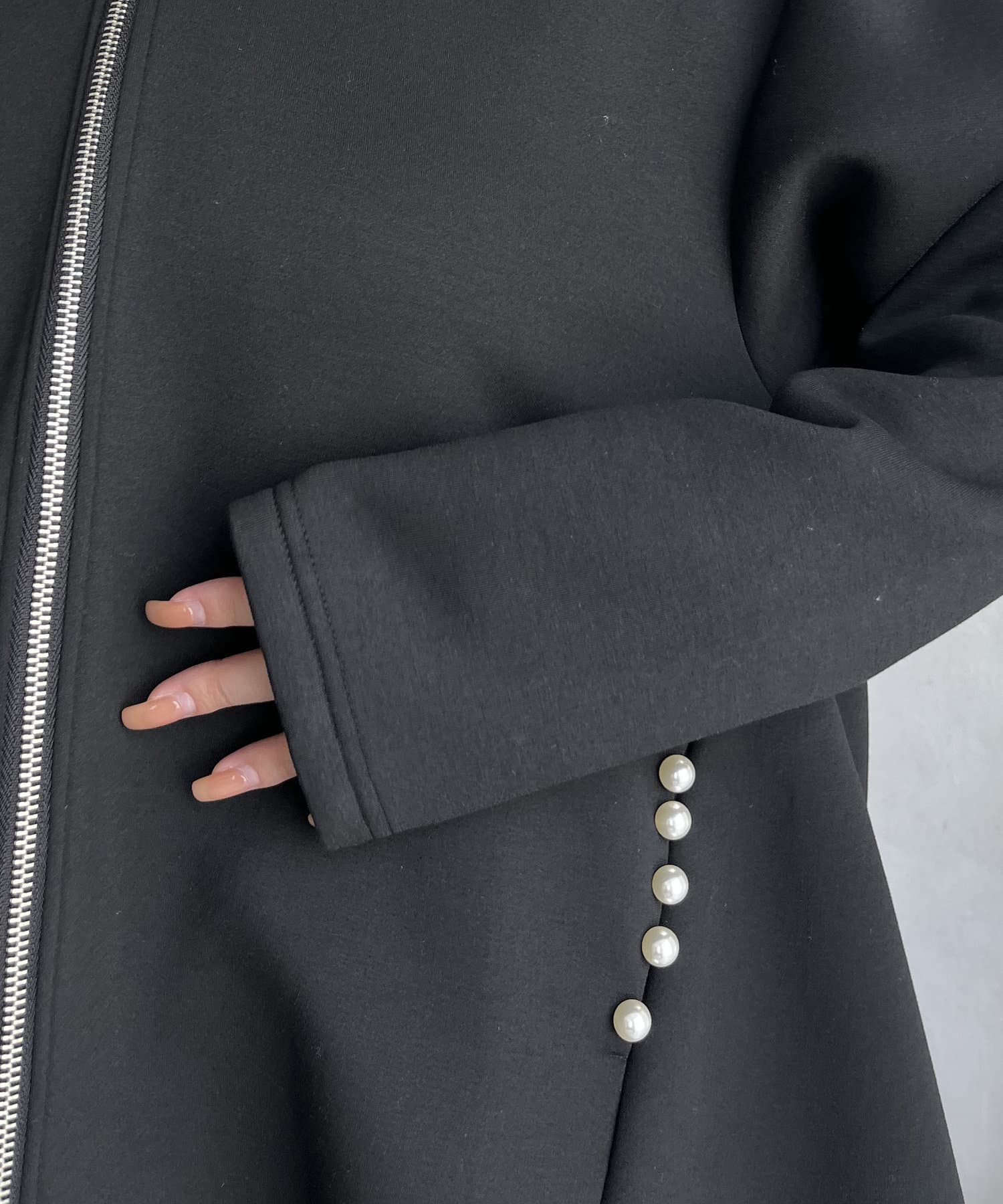 prose verse(プロズヴェール) バックフレアポケットパールZIPパーカー