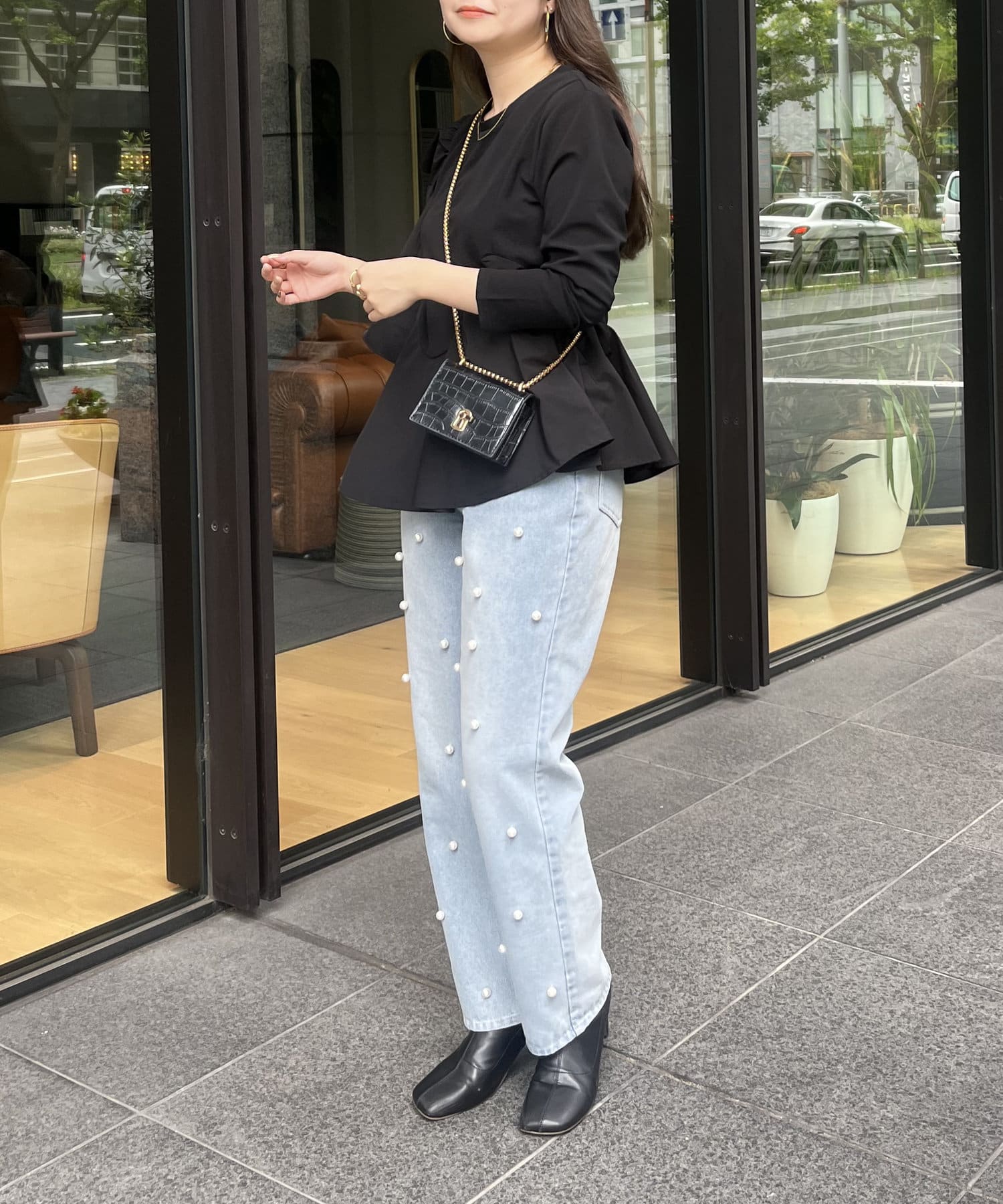 prose verse(プロズヴェール) ラッフルフリルアシメペプラムトップス