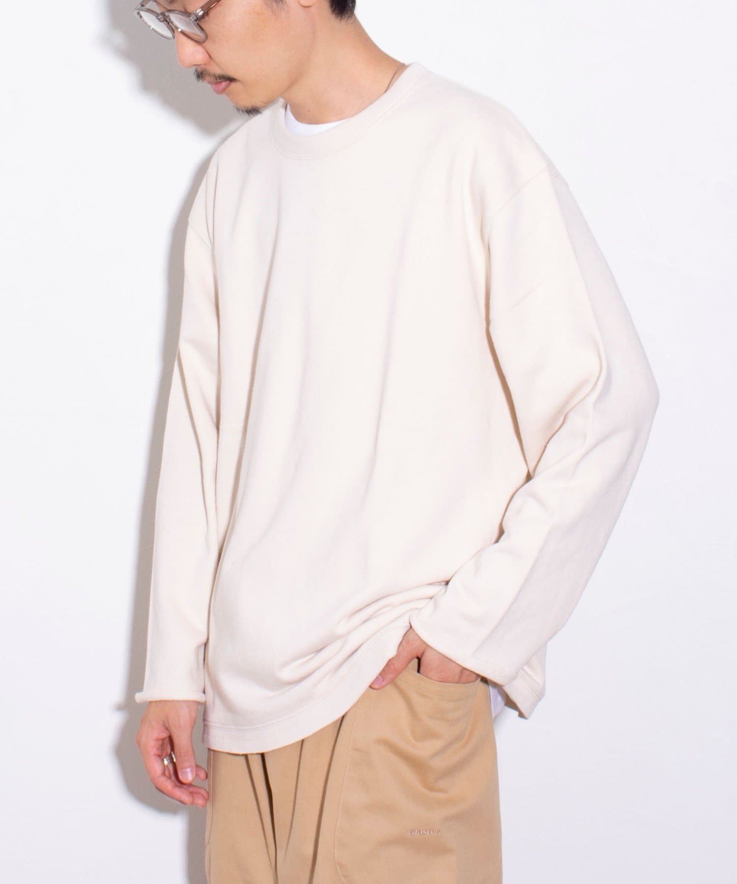 GLOSTER】カットオフ リメイククルーネックスウェット | FREDY