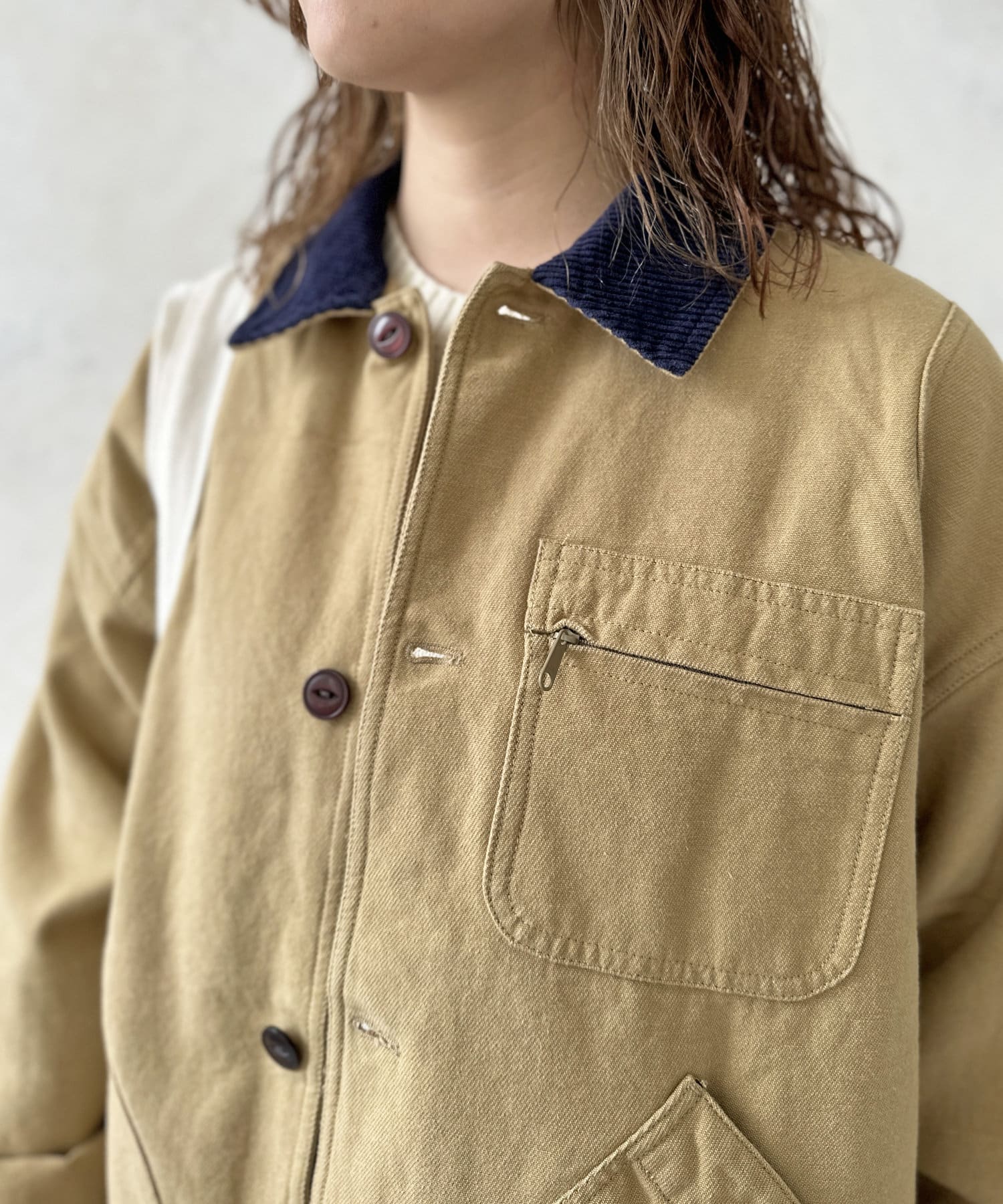 CPCM(シーピーシーエム) 襟配色ツイルワークジャケット
