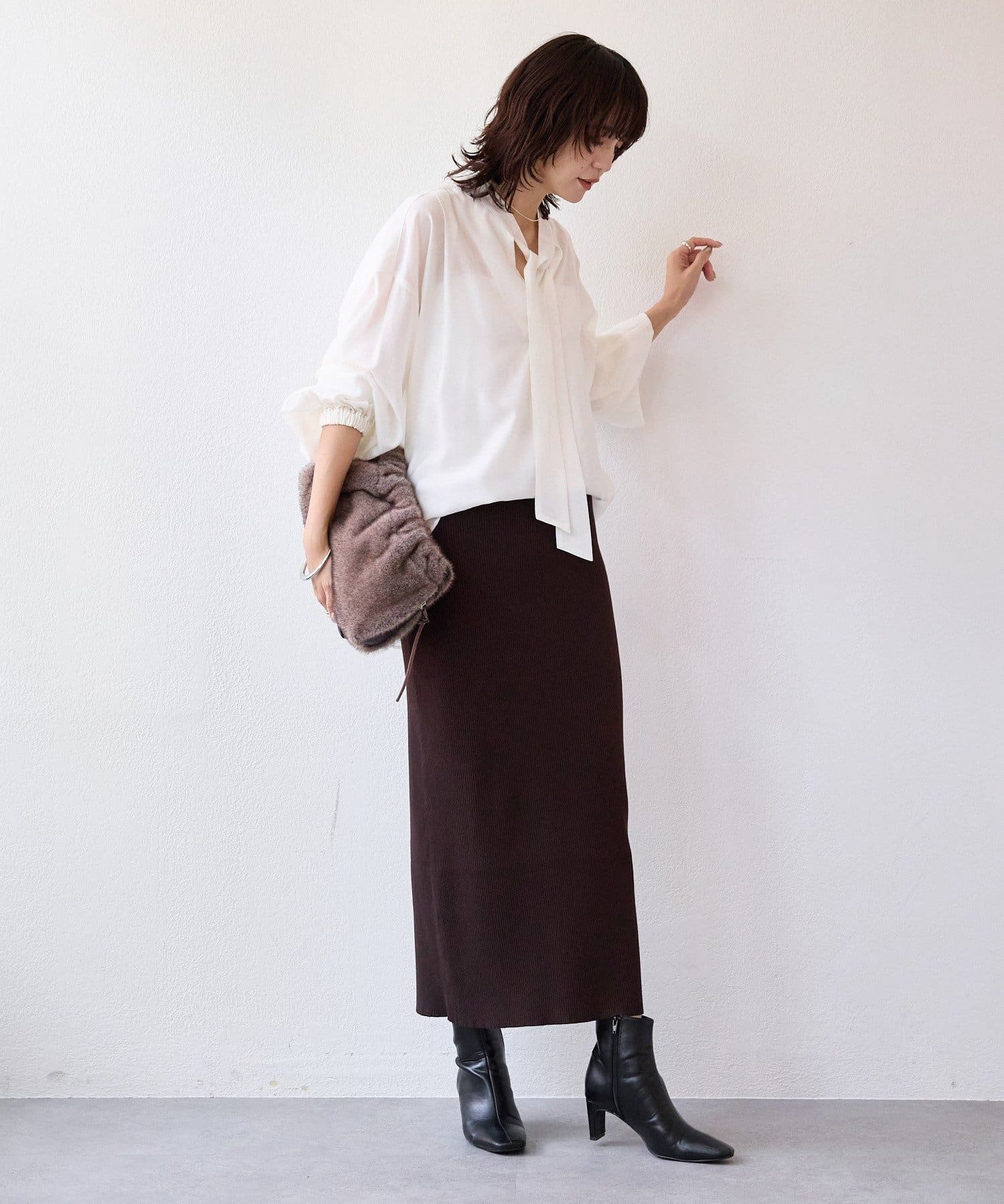 RIVE DROITE(リヴドロワ) 予約【新色追加/マイナス3kg/レビュー高評価☆】リブタイトスカート