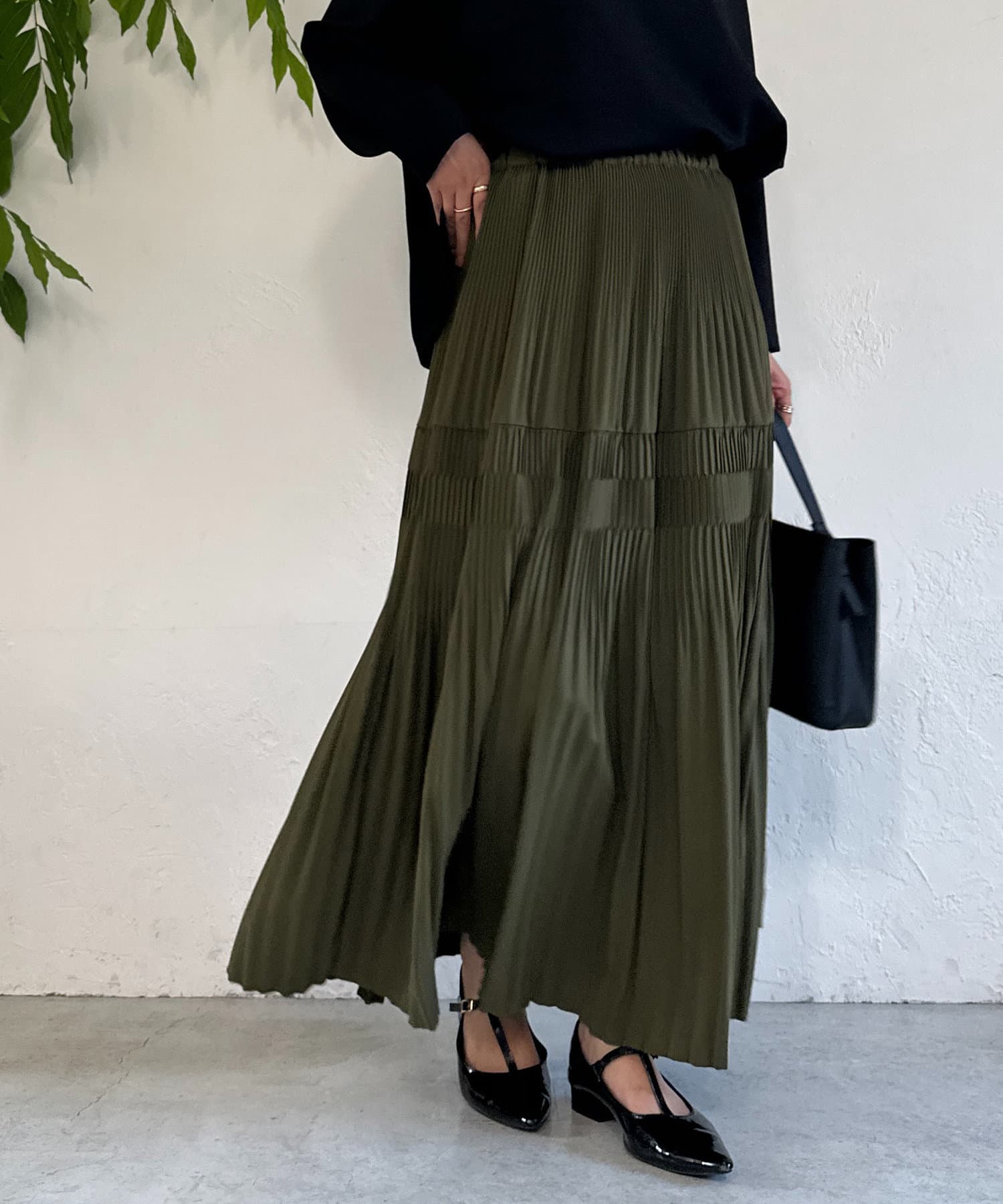 un dix cors(アンディコール) プリーツティアードスカート