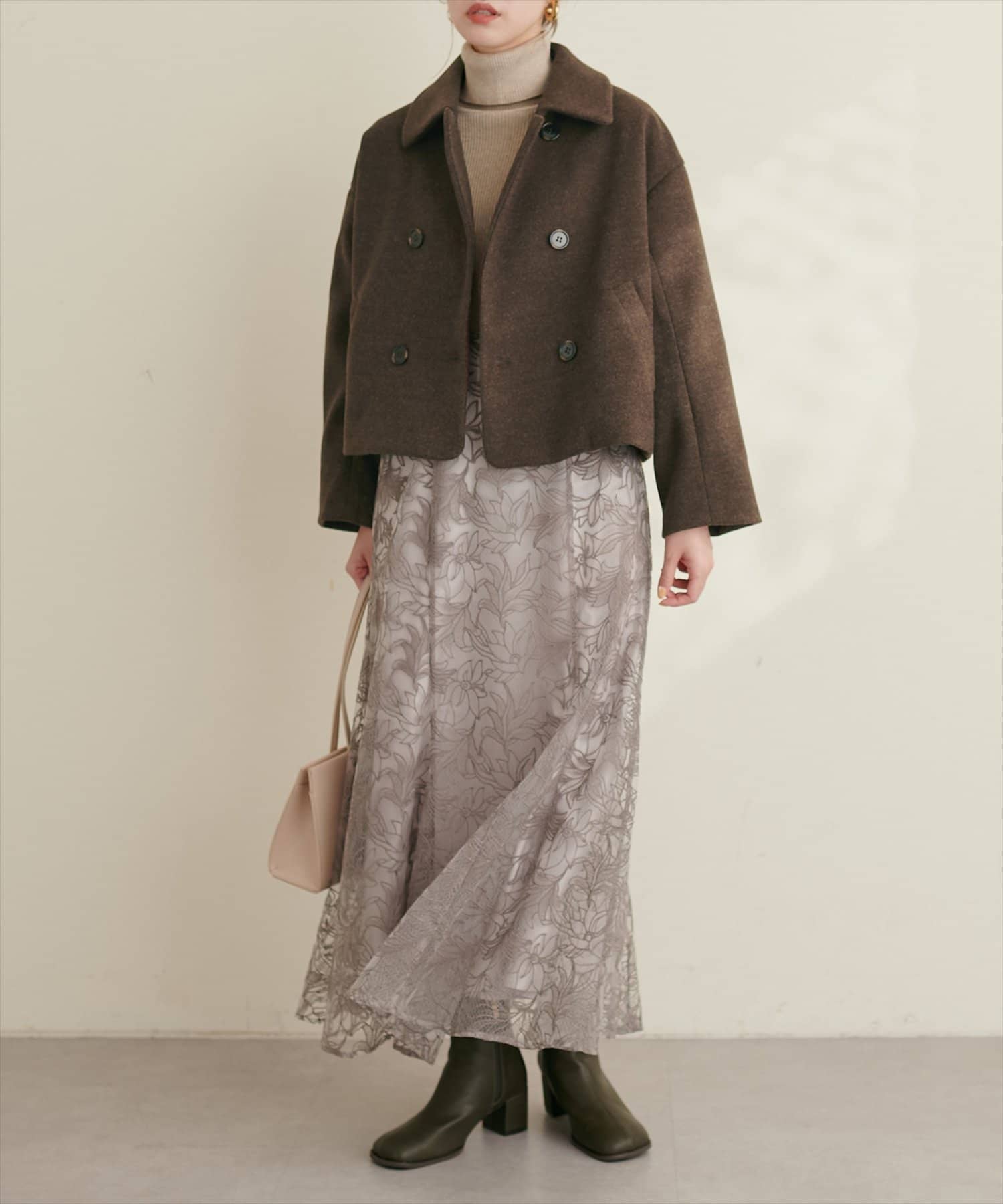 osono長さ変えれるチュール刺繍レーススカート | natural couture 