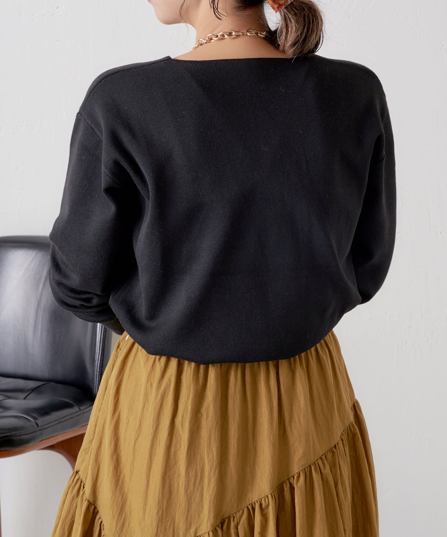 Jena　espace merveilleux(ジェナ　エスパスメルヴェイユ) ストレッチVネックニット