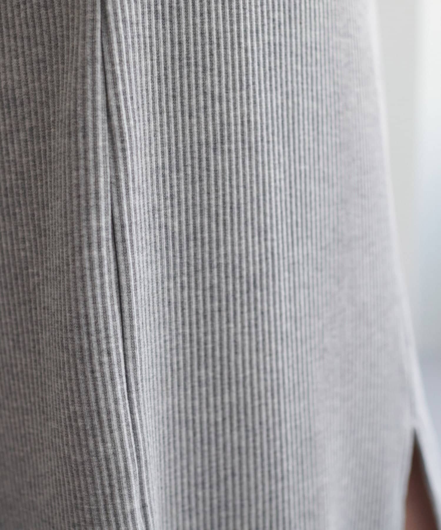 DISCOAT(ディスコート) 【年中頼れる/3～5サイズ展開/リピーター多数◎】リブカットナロースカート《WEB限定》