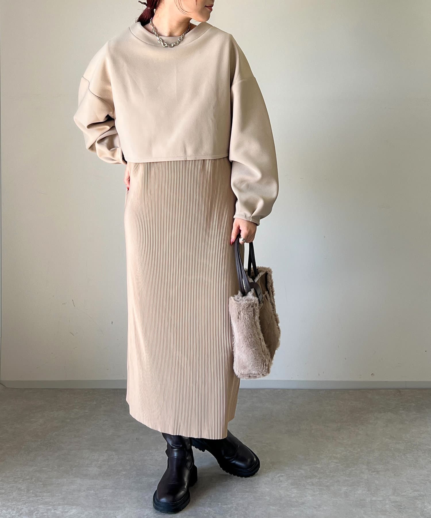 un dix cors(アンディコール) プリーツセットワンピース