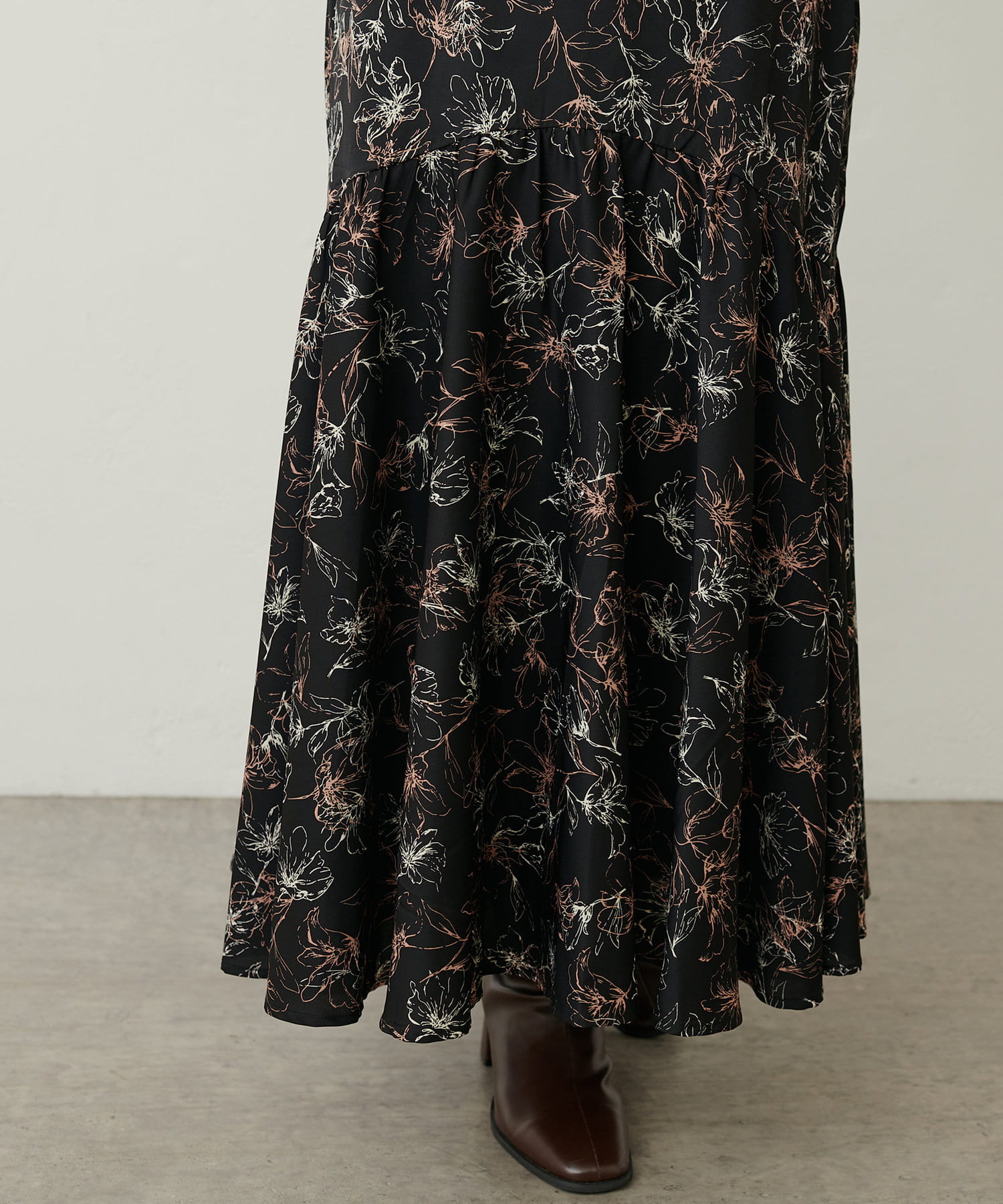 natural couture(ナチュラルクチュール) みずこと企画花柄マーメイドスカート