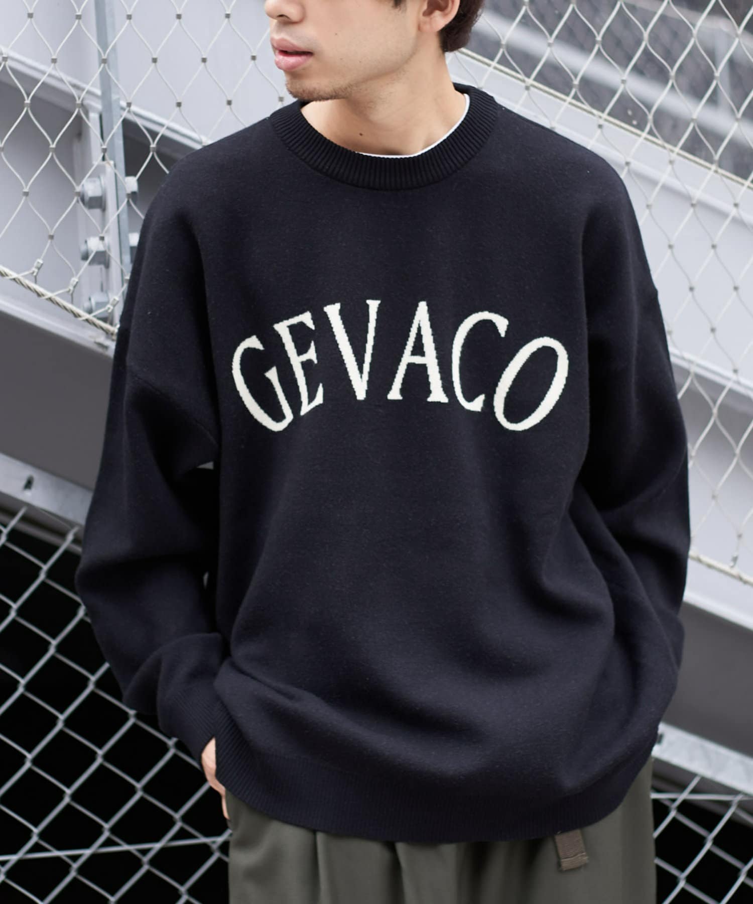 GEVACO/ゲバコ】アーチロゴジャガードセーター | CIAOPANIC TYPY