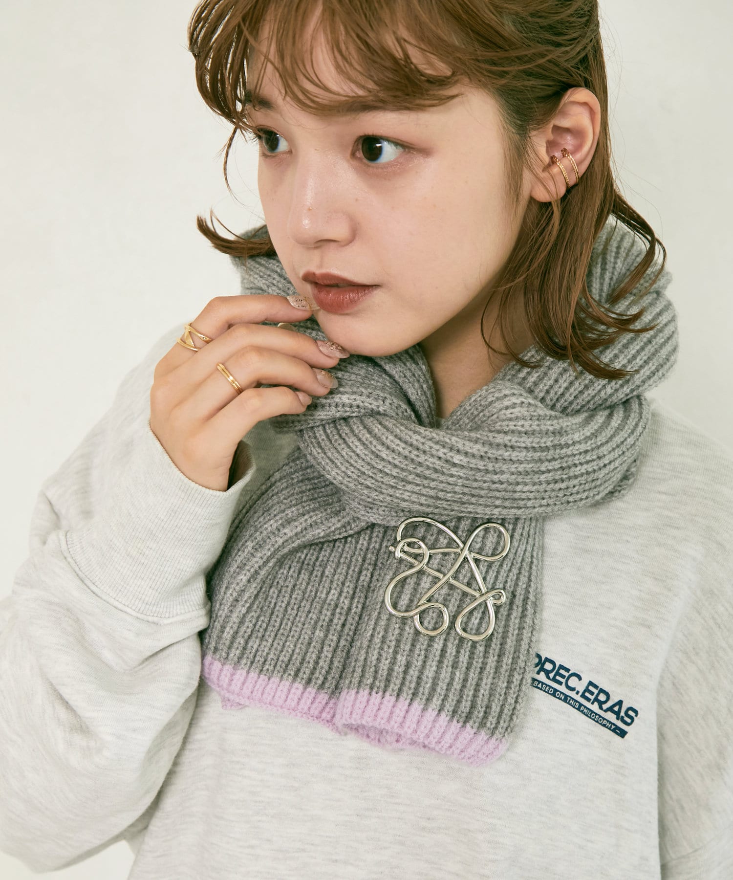 パイピングリブニットマフラー | Lattice(ラティス)レディース | PAL