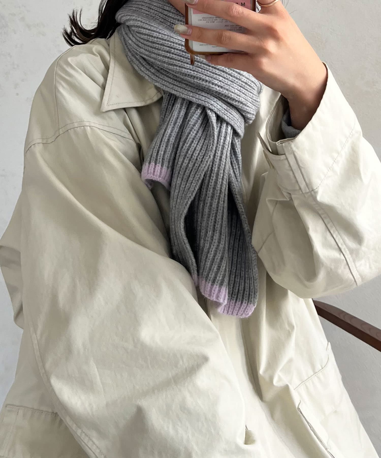 パイピングリブニットマフラー | Lattice(ラティス)レディース | PAL