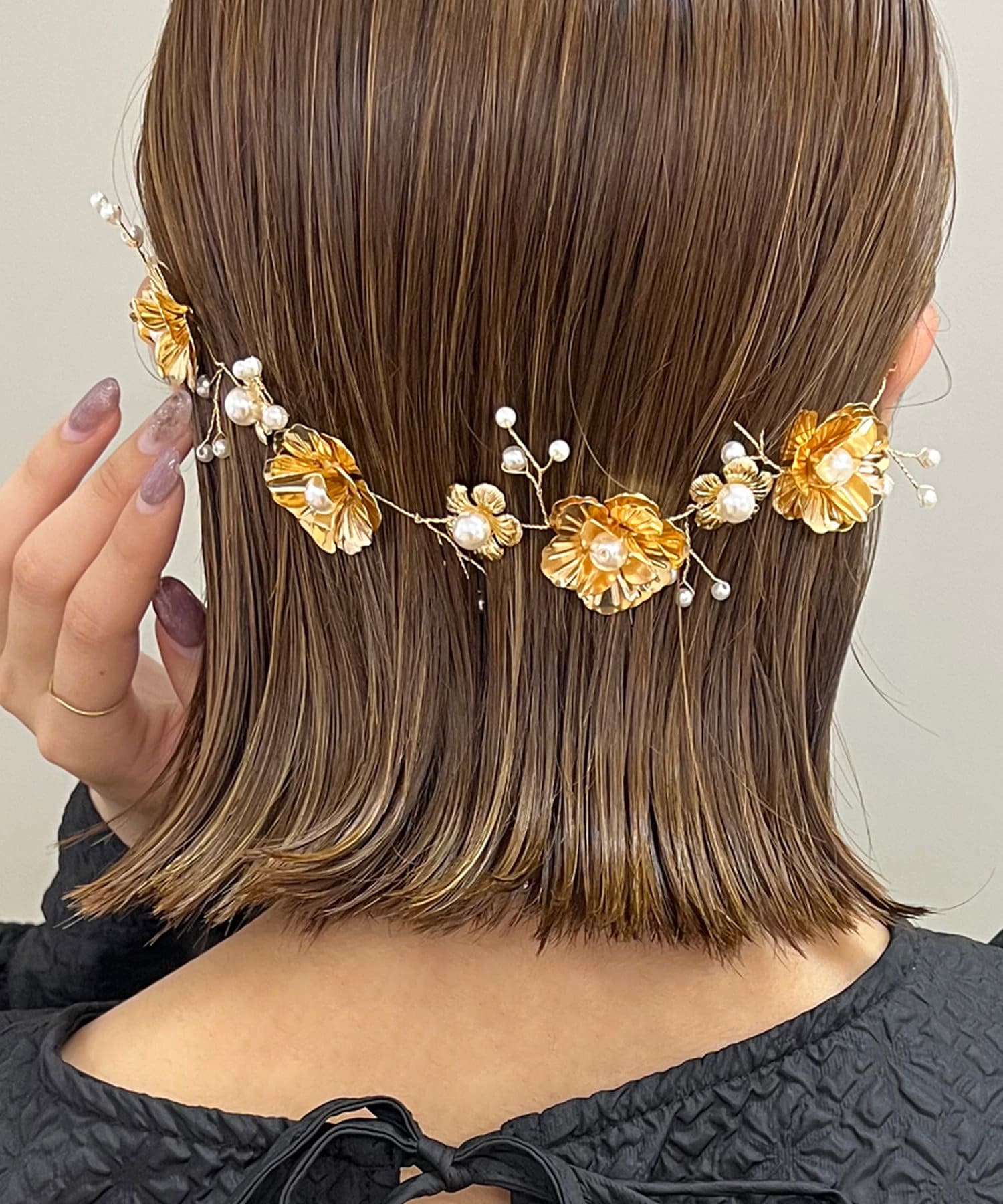 オケージョン】ゴールドパールヘッドアクセ | Lattice(ラティス