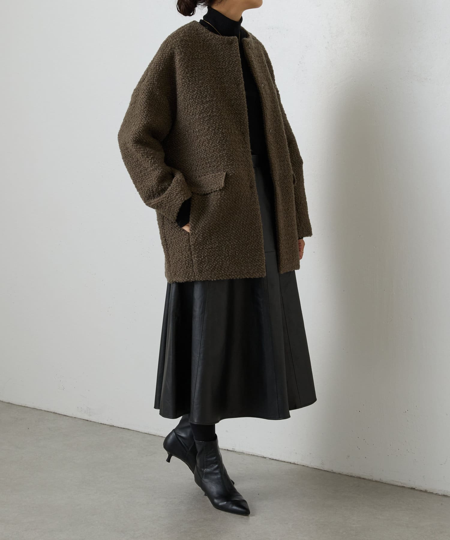 15 quinze》ツイードハーフコート | BEARDSLEY(ビアズリー)レディース 