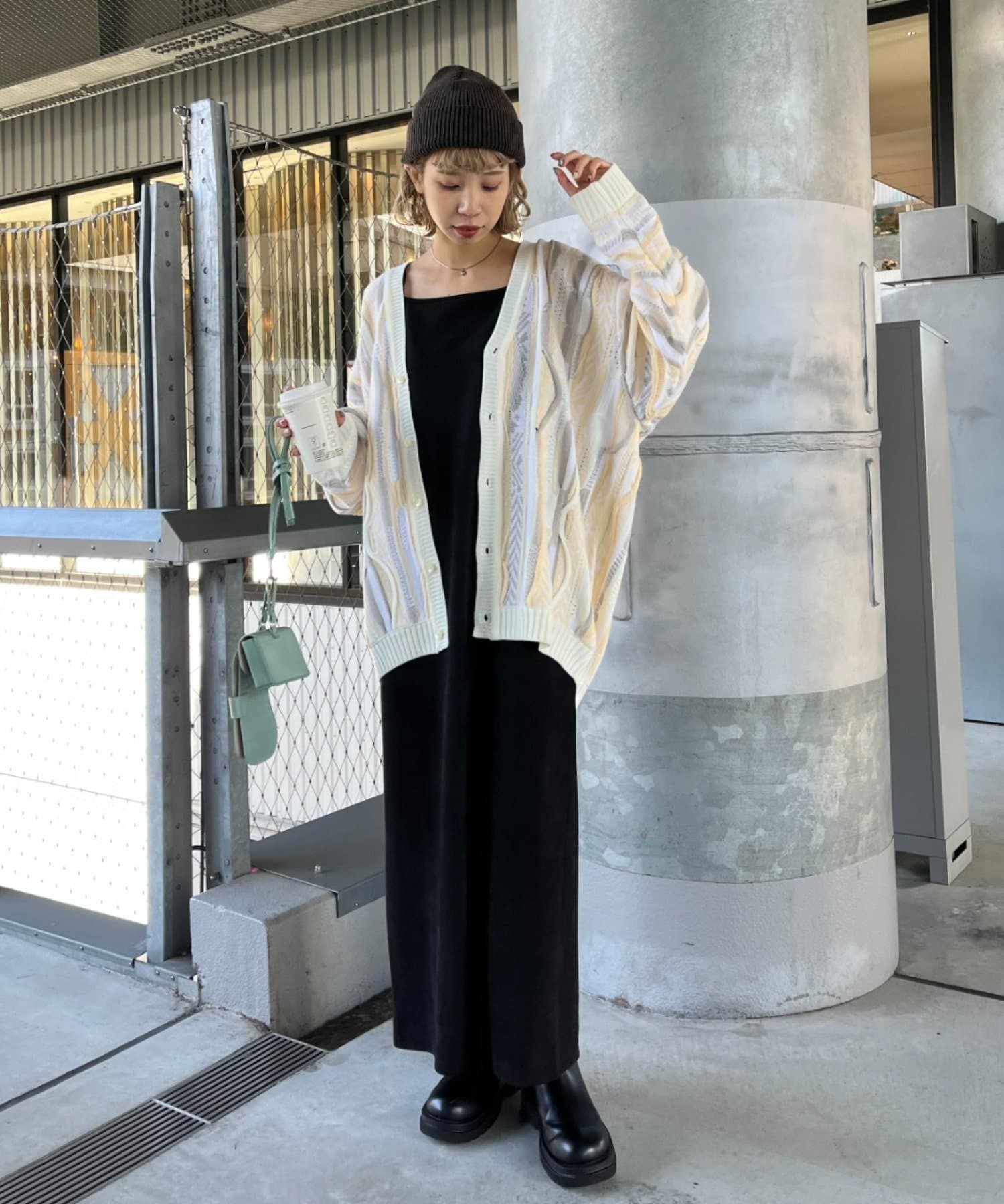 THRIFTY LOOK/スリフティールック】3d knitting B cardigan