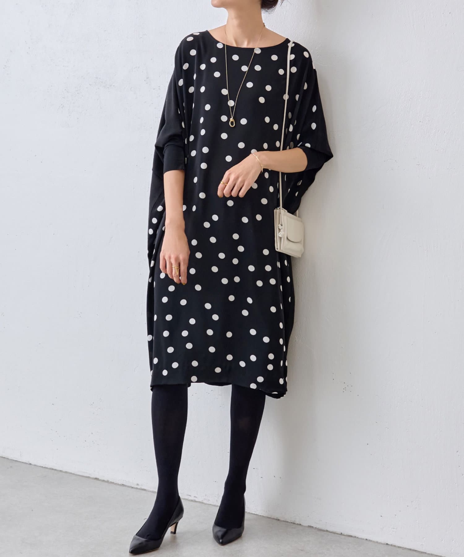 【kate spade】シフトドレス ドット black ワンピース