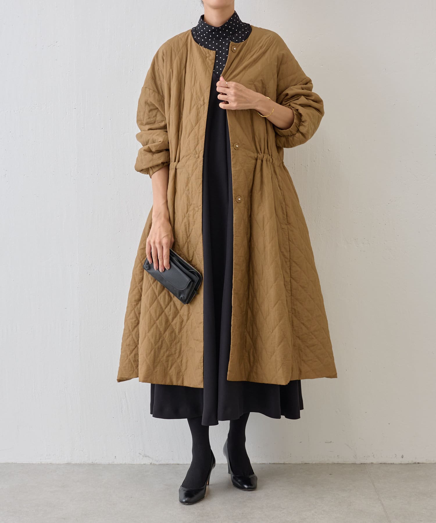 バルーン袖のコート